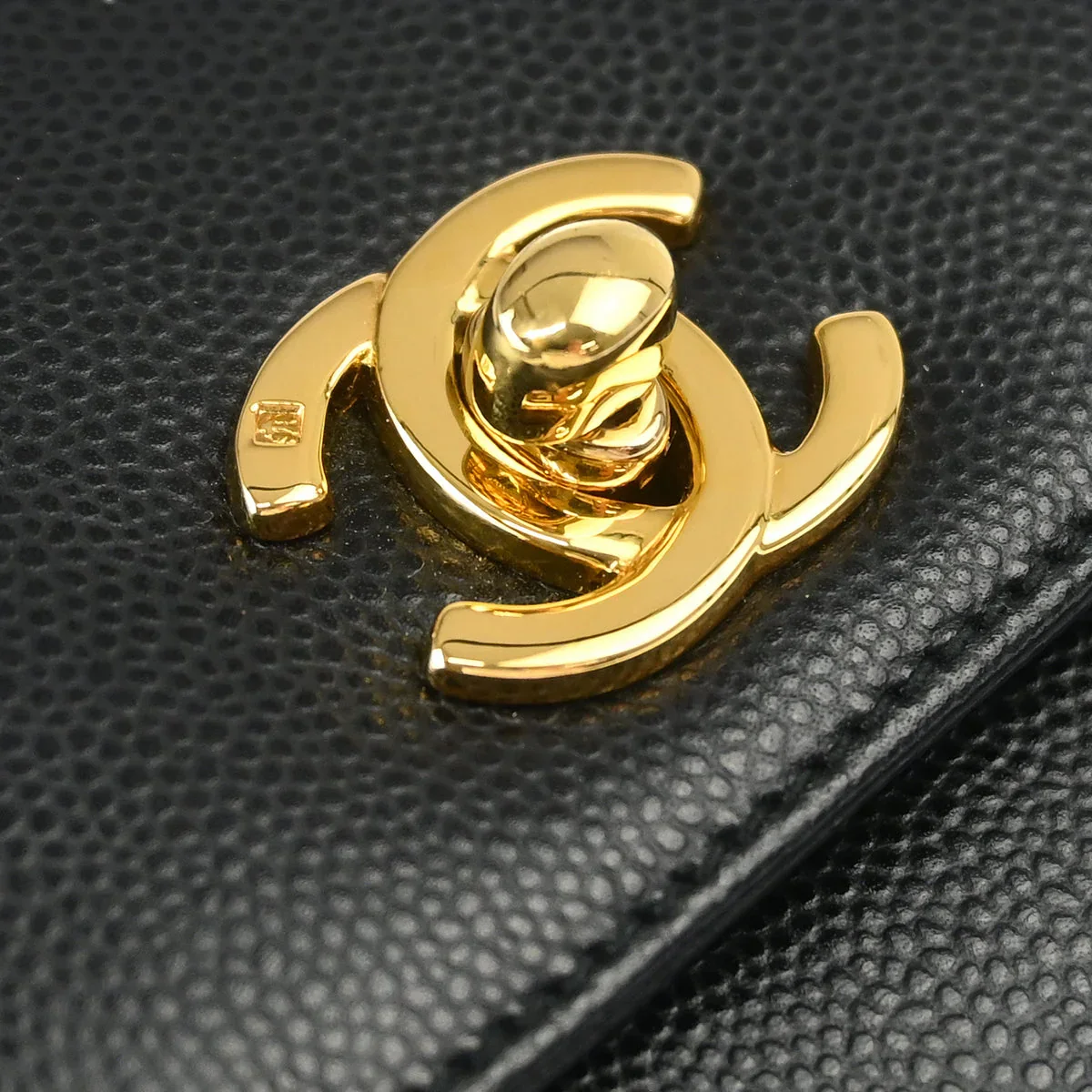Chanel 1997-1999 Black Caviar Handbag - Image 3