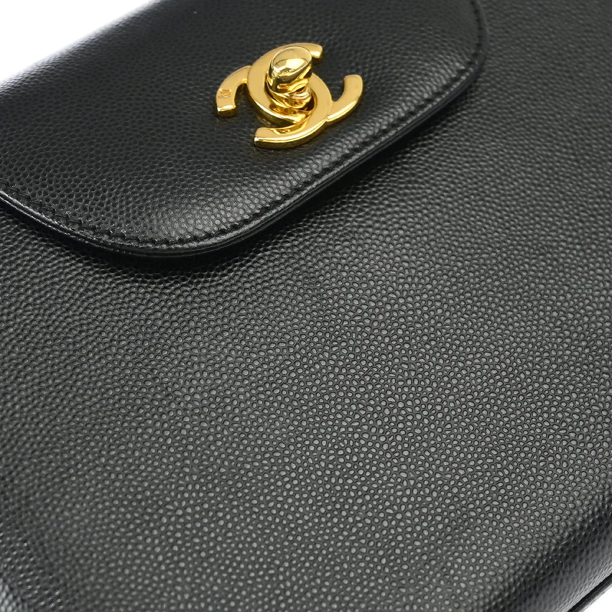 Chanel 1997-1999 Black Caviar Handbag - Image 4