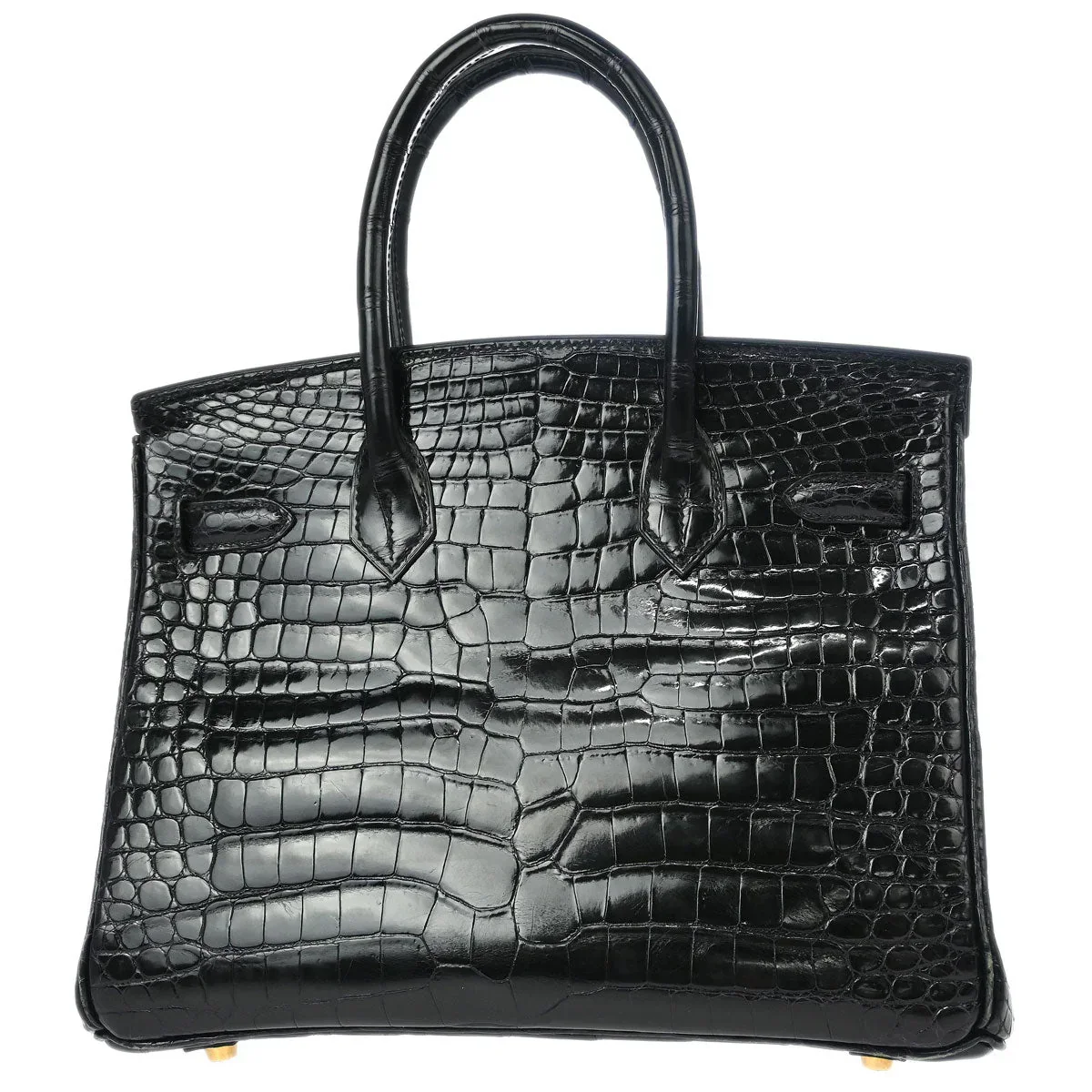 Hermes * Black Porosus Birkin 30 Handbag - Image 2