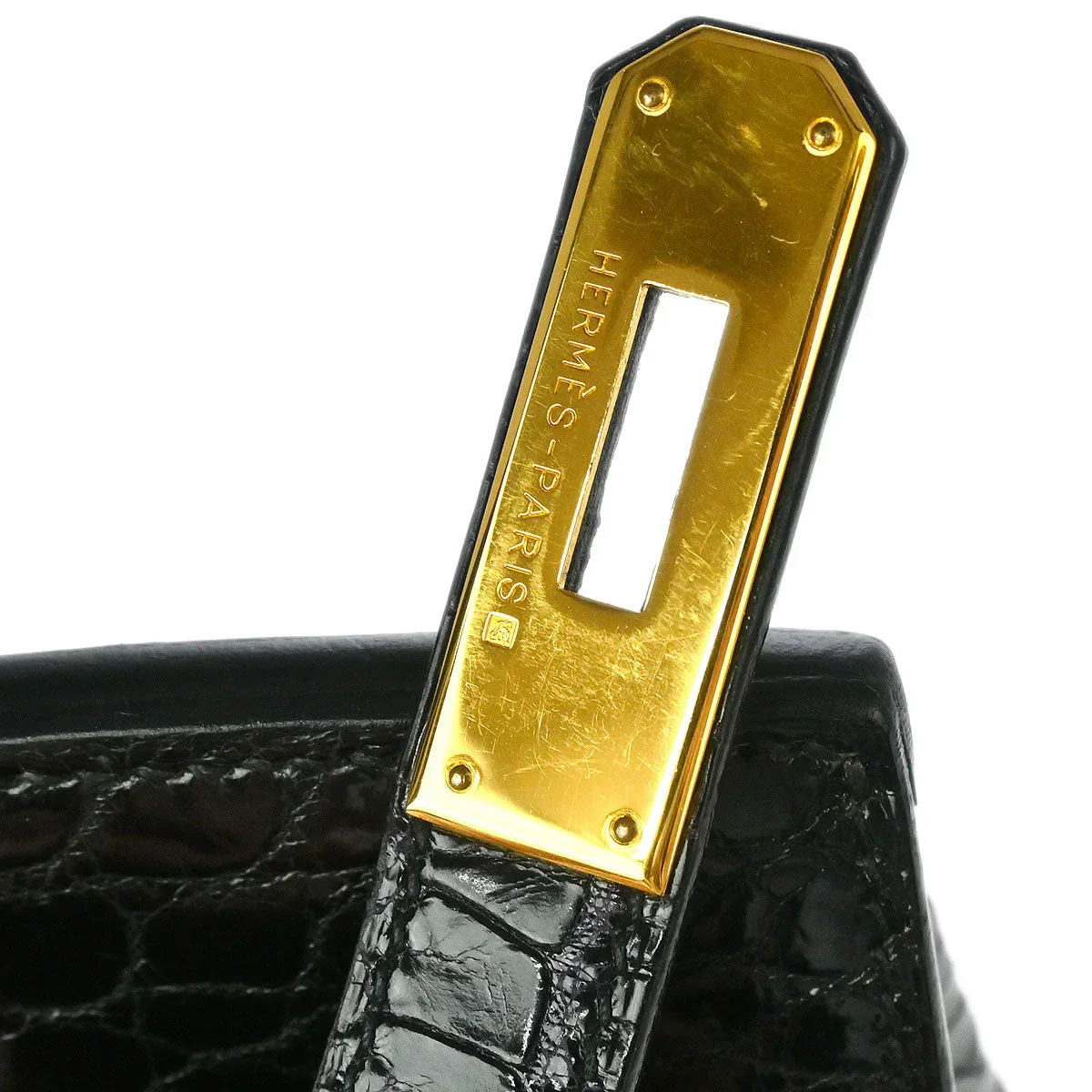 Hermes * Black Porosus Birkin 30 Handbag - Image 6