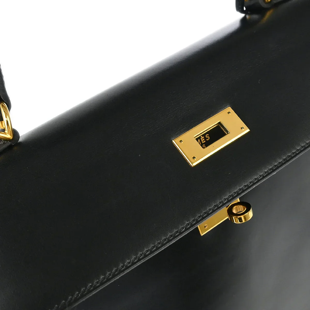Hermes 2000 Black Box Calf Kelly 35 Retourne 2way Shoulder Handbag - Image 6
