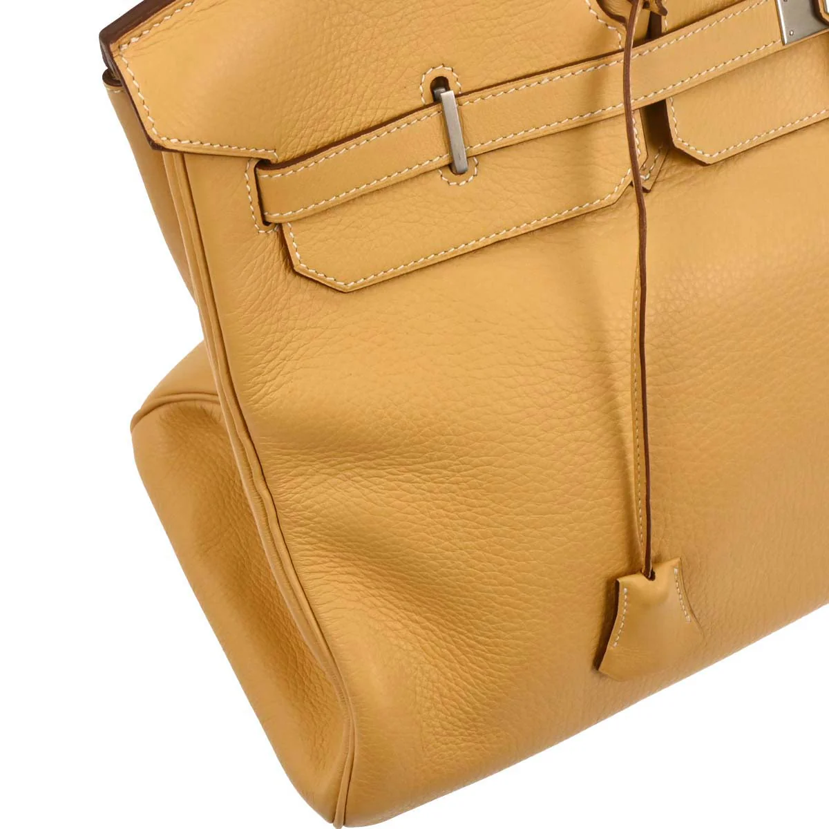 Hermes Natural Sable Taurillon Clemence Birkin 45 Handbag - Image 3