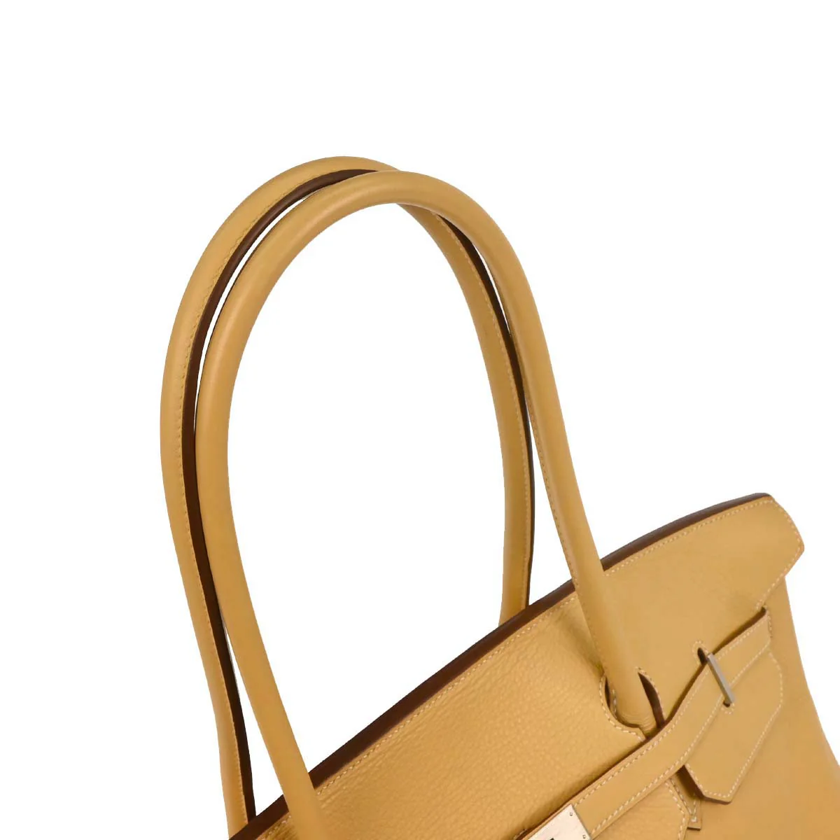Hermes Natural Sable Taurillon Clemence Birkin 45 Handbag - Image 4