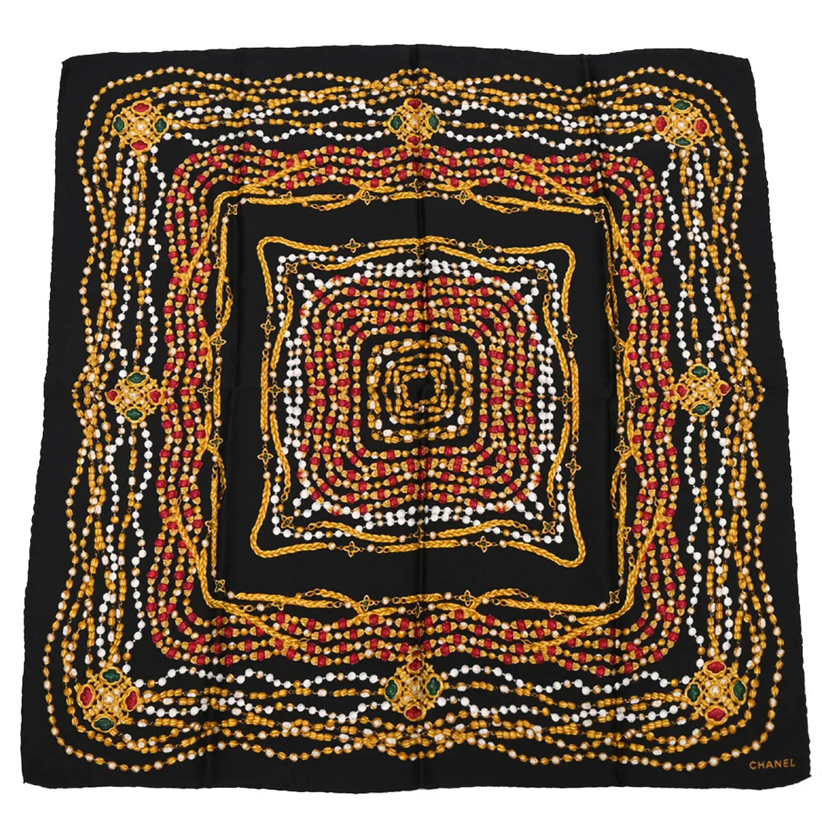 Chanel Black Scarf Small Good
