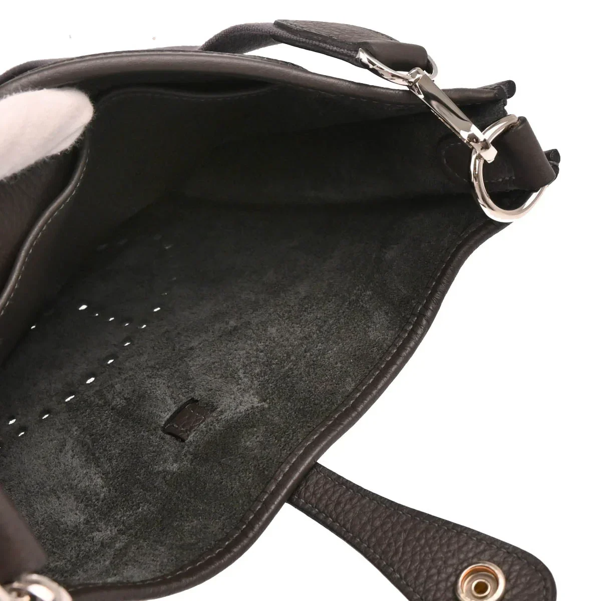 Hermes 2004 Ebene Taurillon Clemence Evelyne 1 PM Shoulder Bag - Image 4