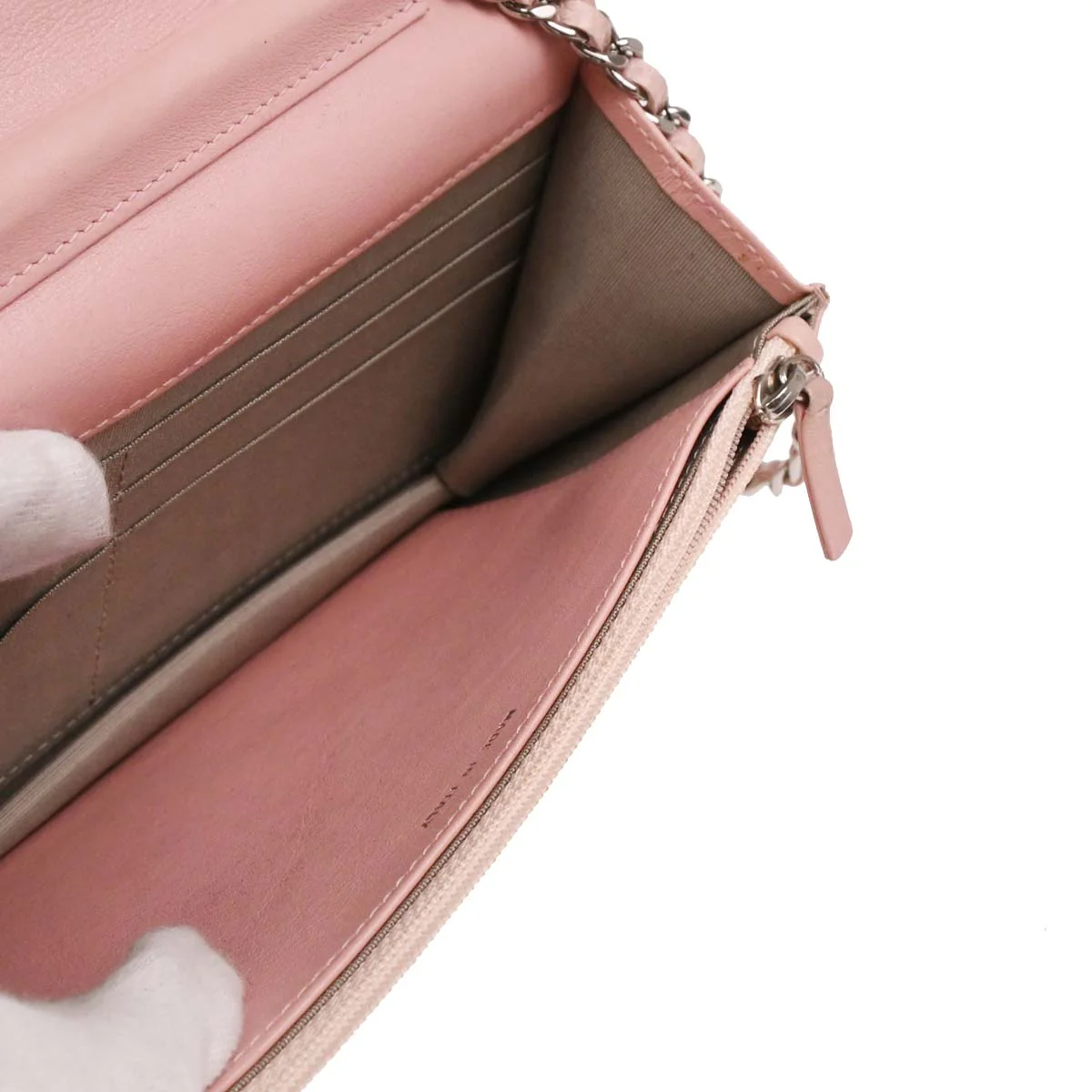 Chanel 2012 Pink Caviar Timeless WOC Wallet On Chain - Image 4