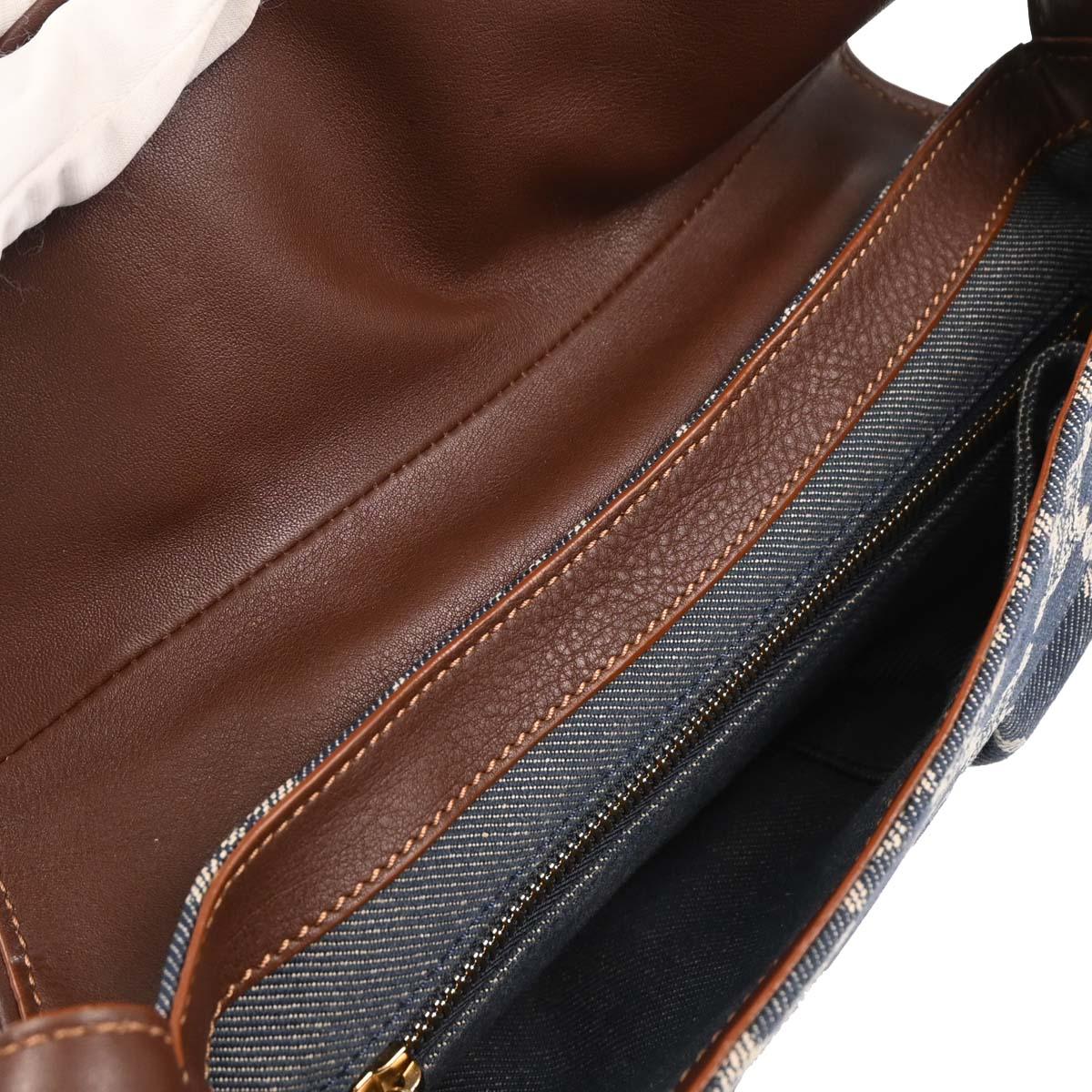 Celine Blue Denim Macadam Handbag - Image 8