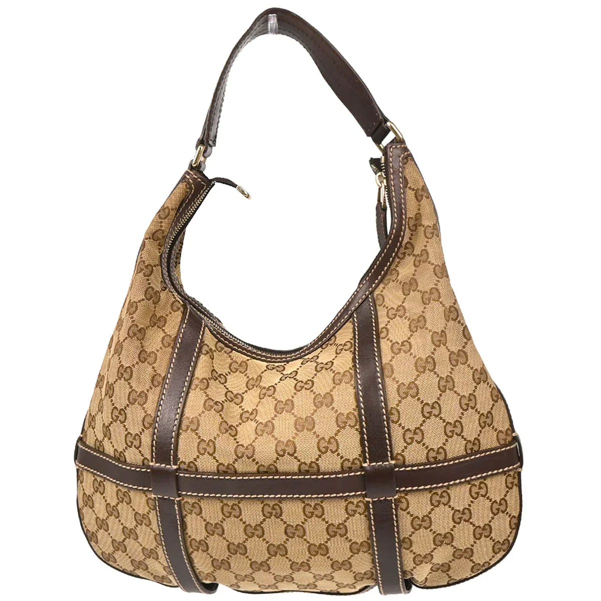 Gucci Beige GG Hobo Handbag - Image 2