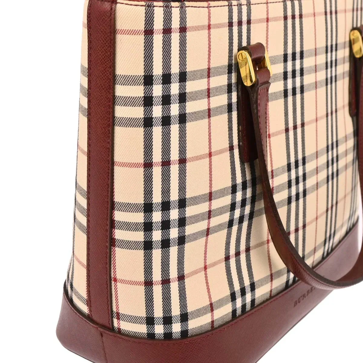 Burberry Beige Canvas Burberry Check Tote Handbag - Image 13