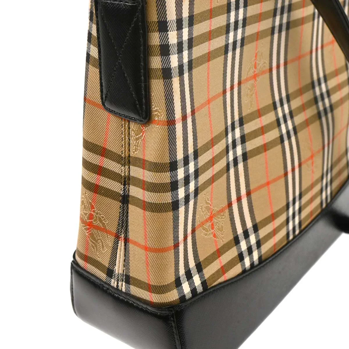 Burberry Beige Canvas House Check Tote Handbag - Image 3