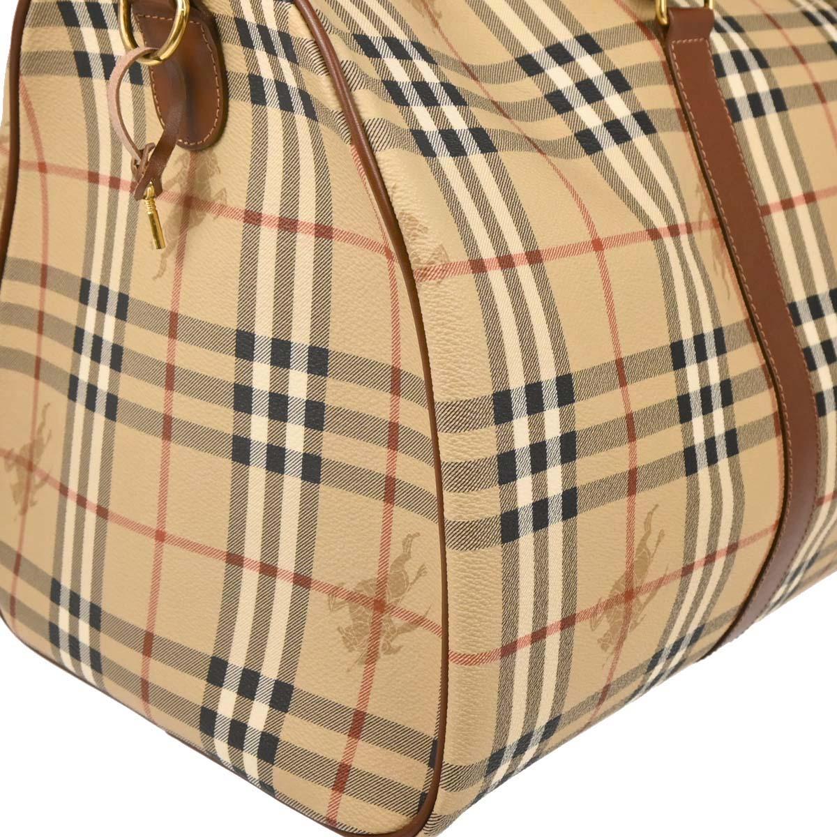 Burberry Beige PVC House Check Duffle 2way Shoulder Handbag - Image 13