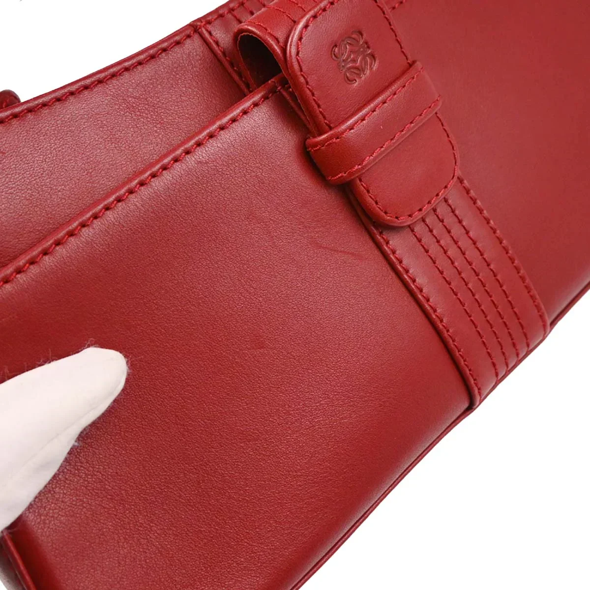 Loewe Red Leather Handbag - Image 5