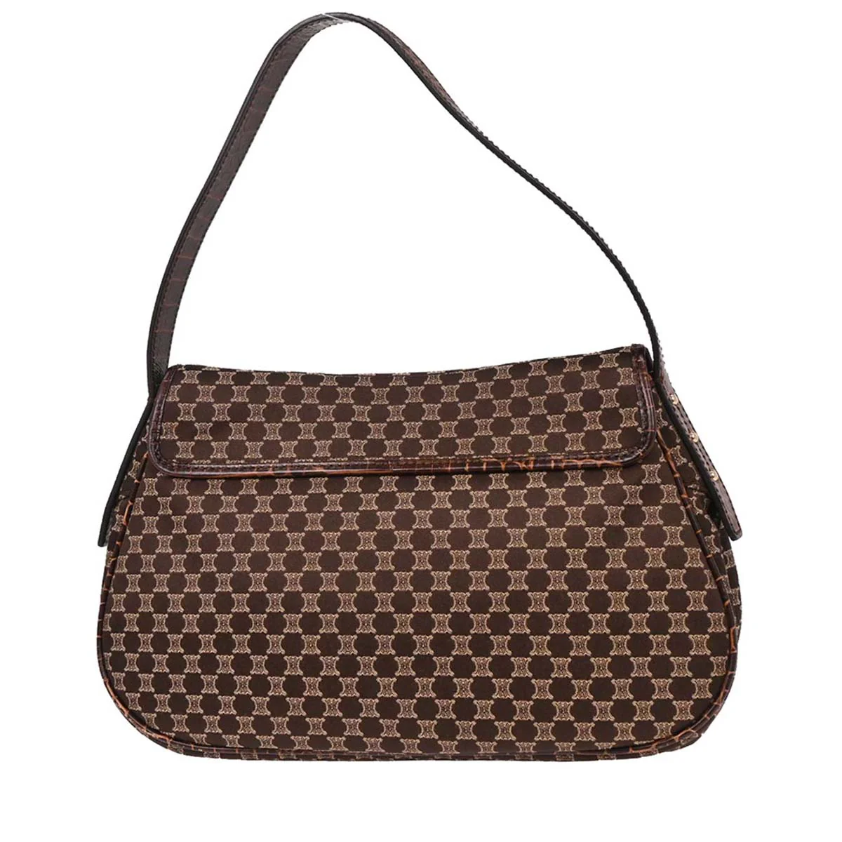Celine Brown Canvas Macadam Tassel Handbag - Image 2