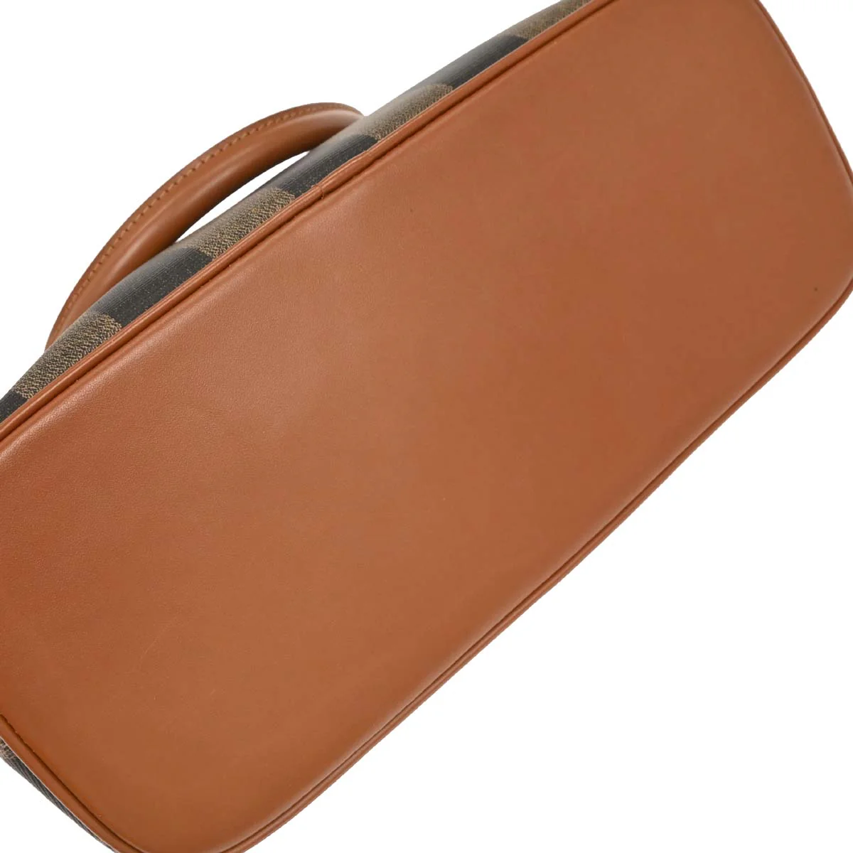 Fendi Brown Black Pequin 2way Shoulder Handbag - Image 5