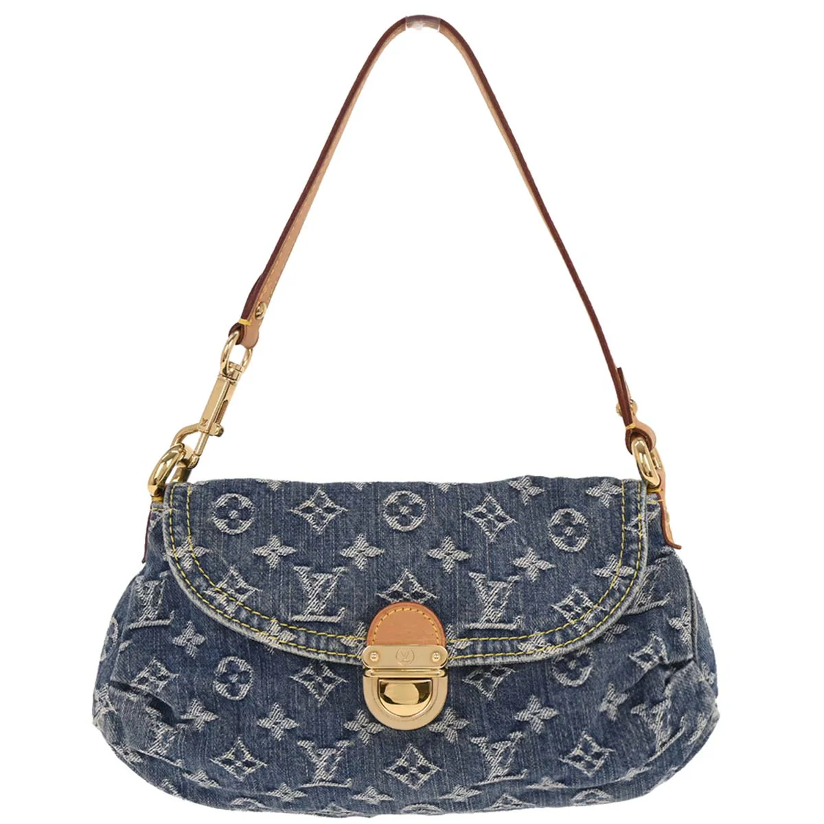 Louis Vuitton Blue Monogram Denim Mini Pleaty Handbag M95050