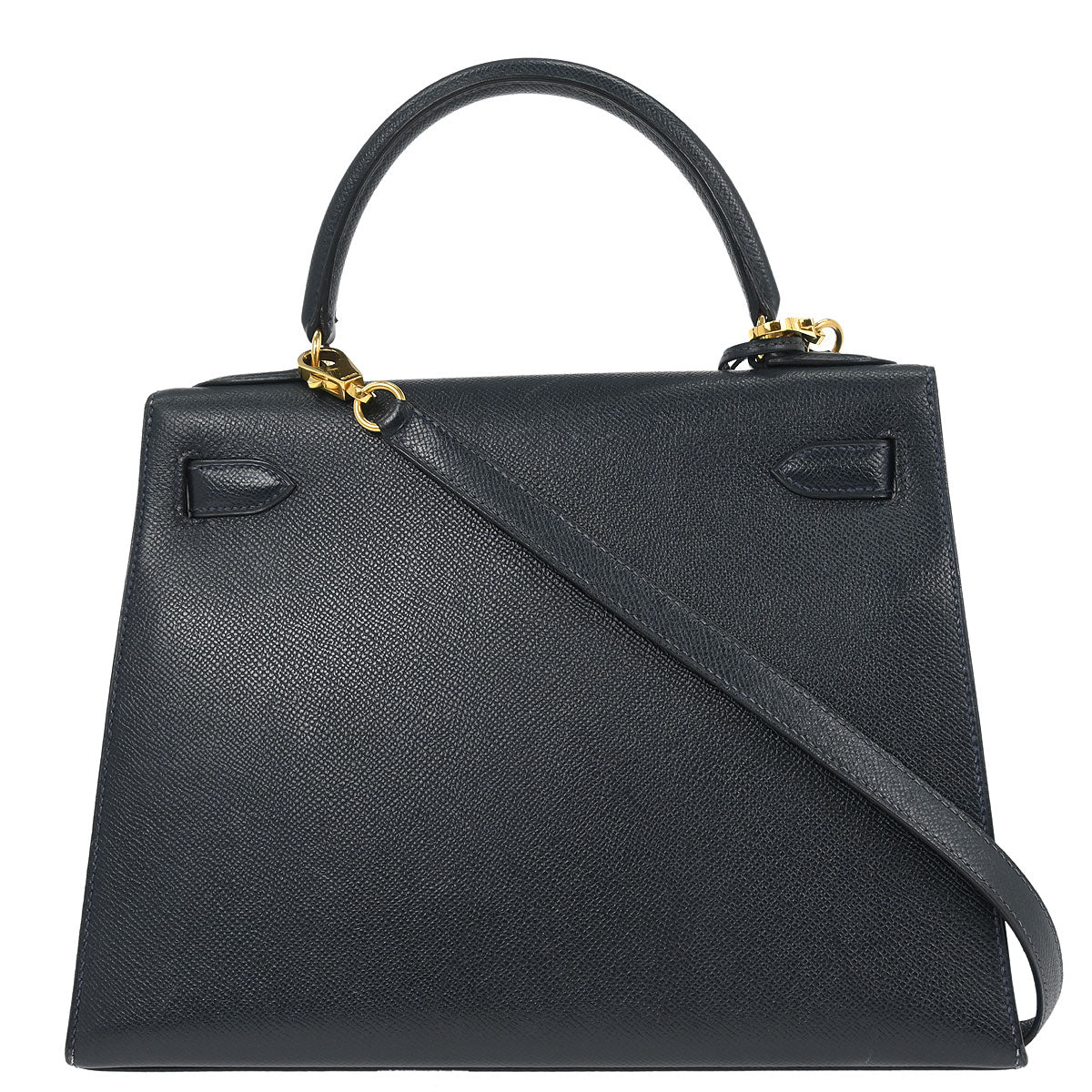 Hermes Blue Indigo Courchevel Kelly 28 Sellier 2way Shoulder Handbag - Image 2
