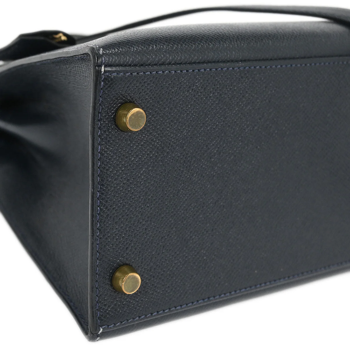 Hermes Blue Indigo Courchevel Kelly 28 Sellier 2way Shoulder Handbag - Image 3