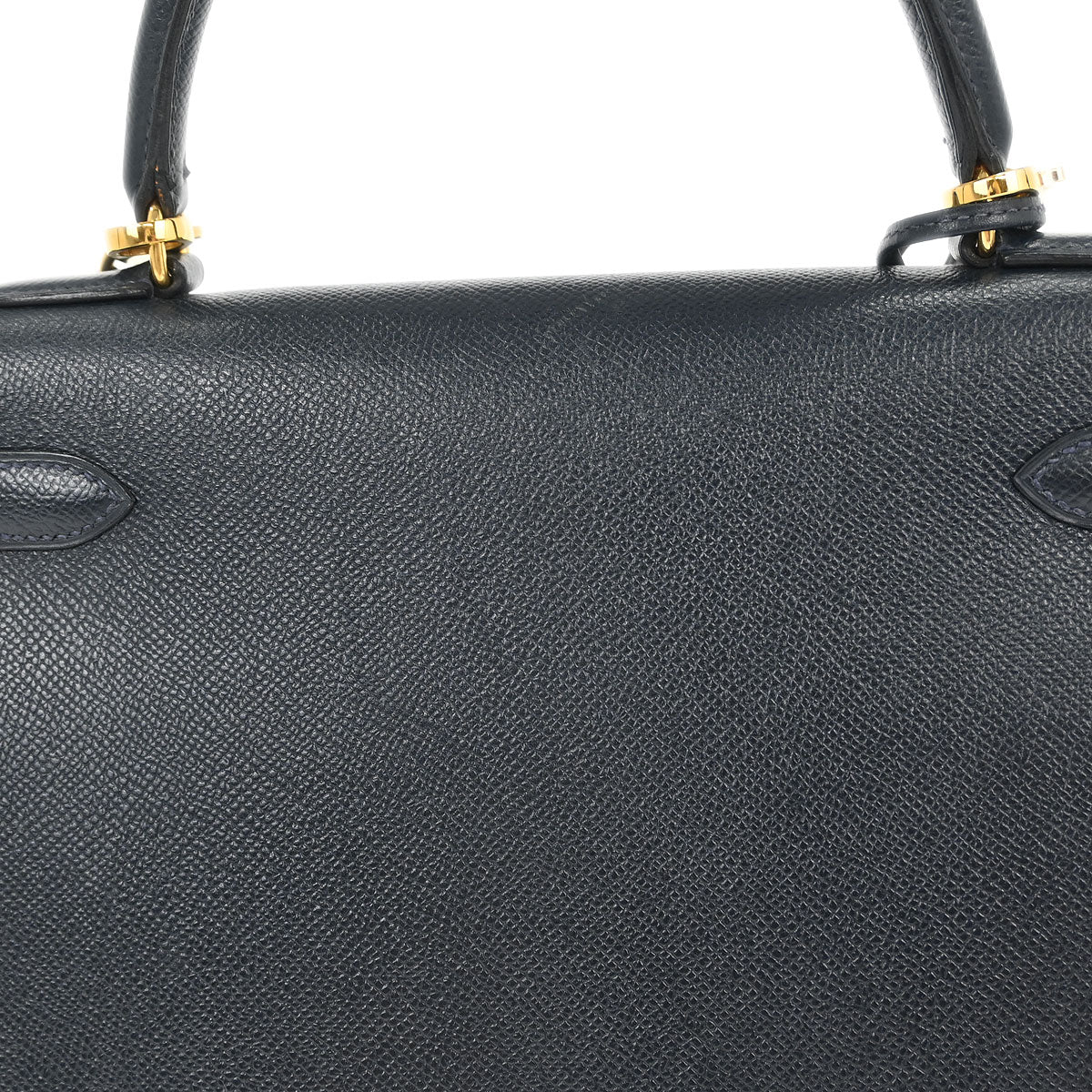 Hermes Blue Indigo Courchevel Kelly 28 Sellier 2way Shoulder Handbag - Image 4