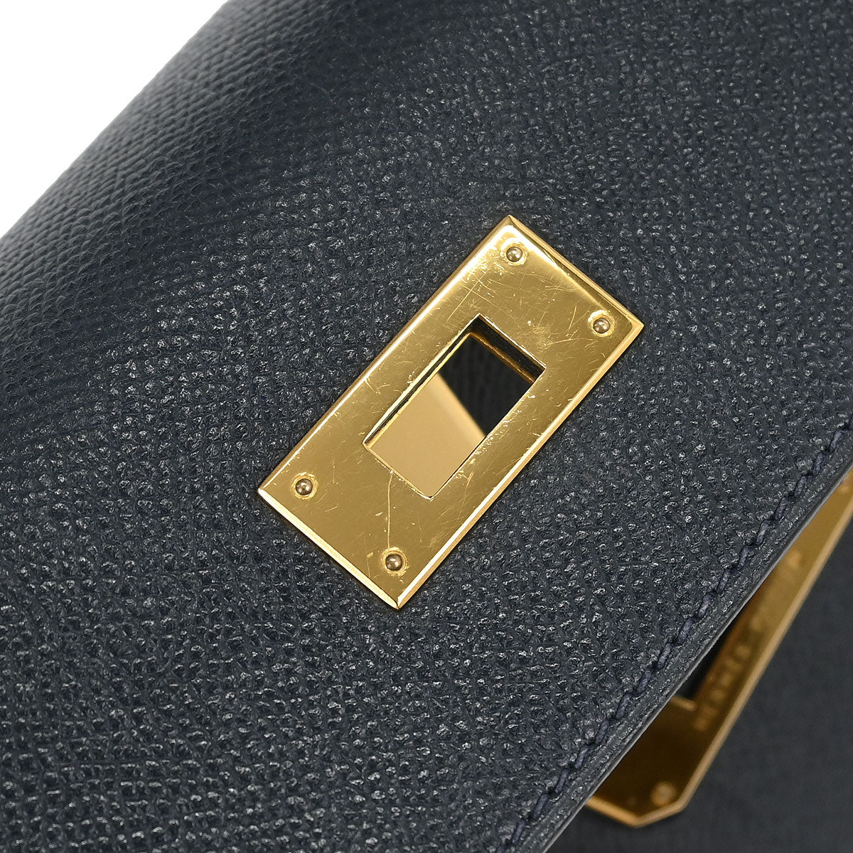 Hermes Blue Indigo Courchevel Kelly 28 Sellier 2way Shoulder Handbag - Image 6