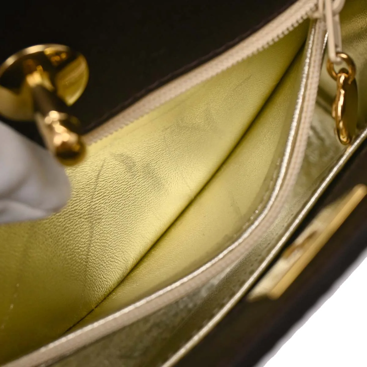 Chanel 1997-1999 Brown Satin Shoulder Bag - Image 7