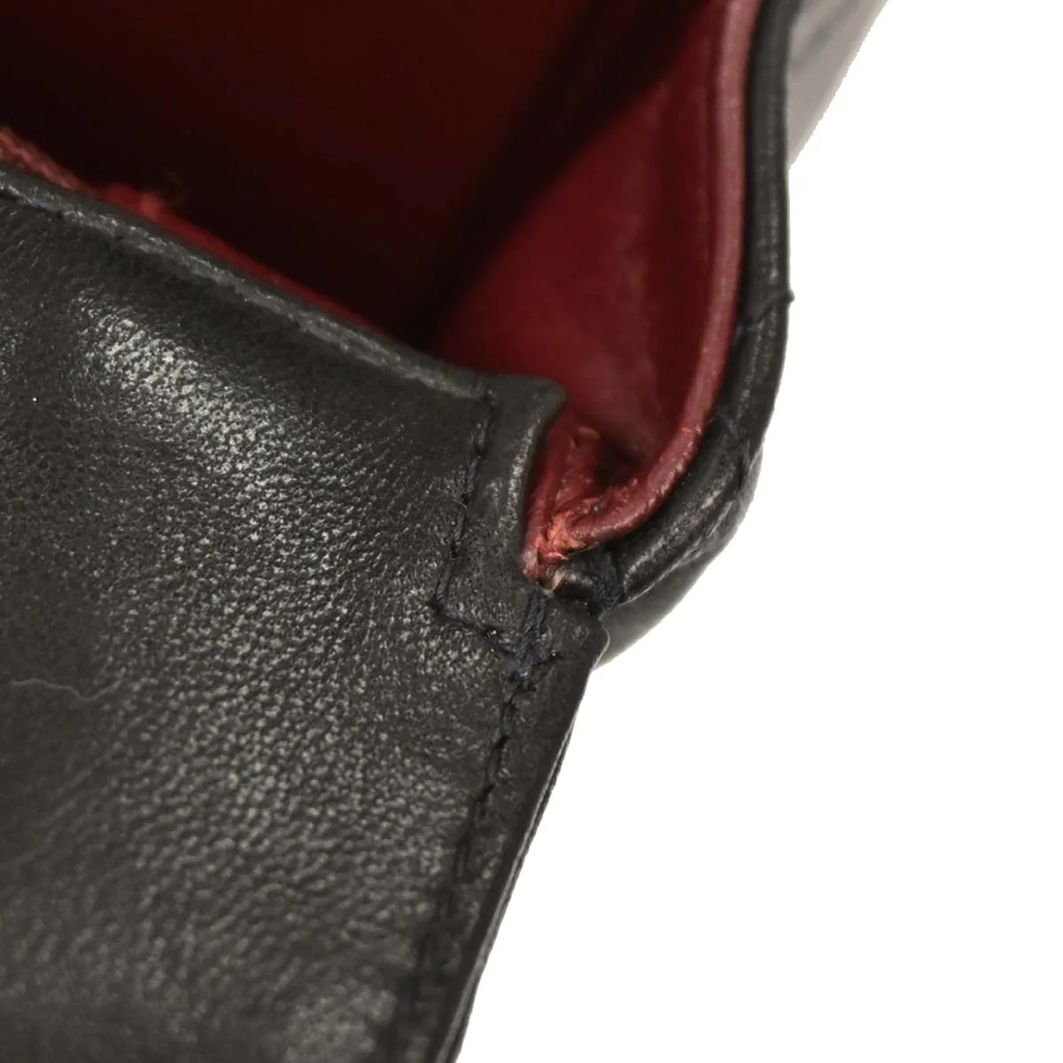 Chanel 1994-1996 Black Lambskin Single Flap Shoulder Bag - Image 9