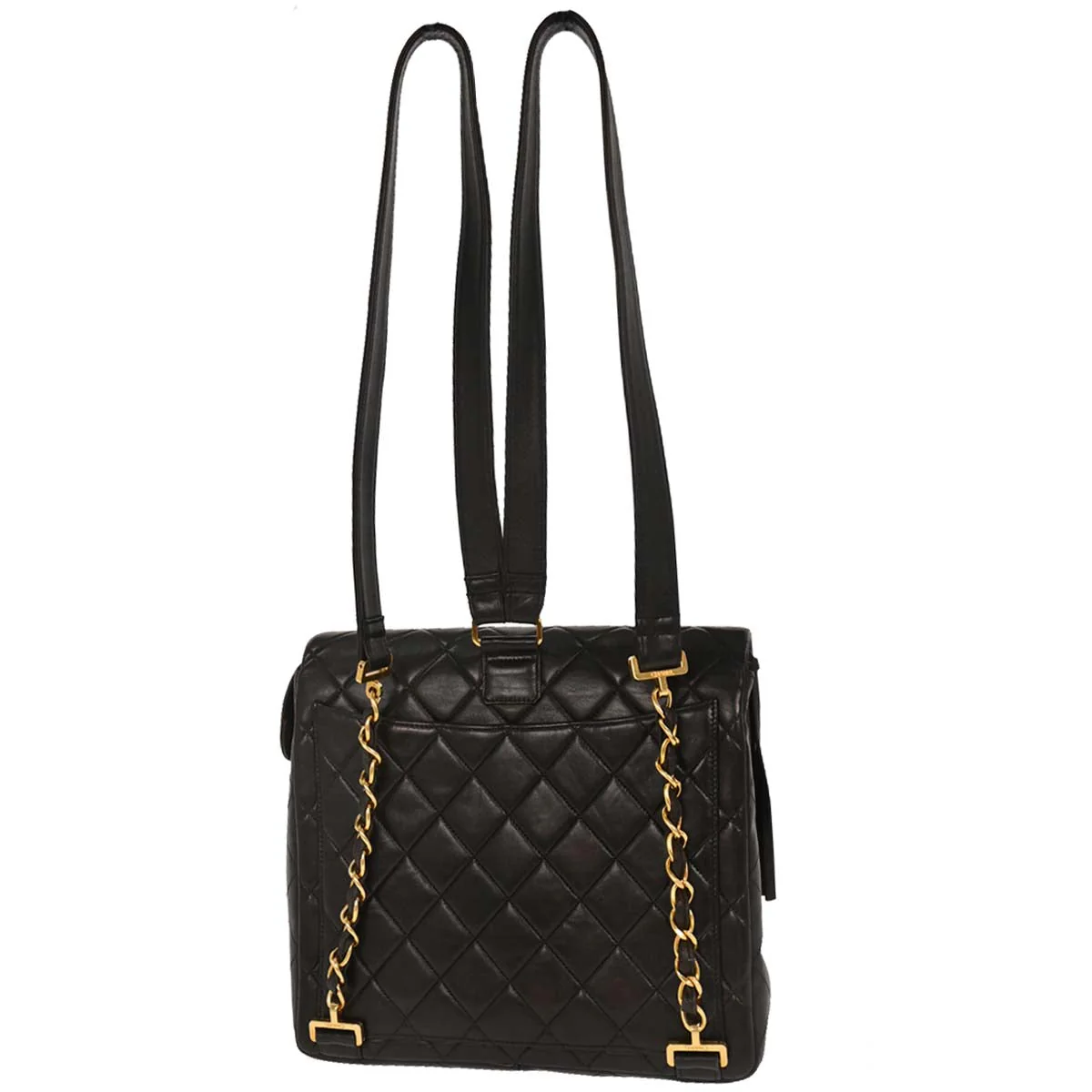Chanel 1994-1996 Black Lambskin Backpack - Image 2