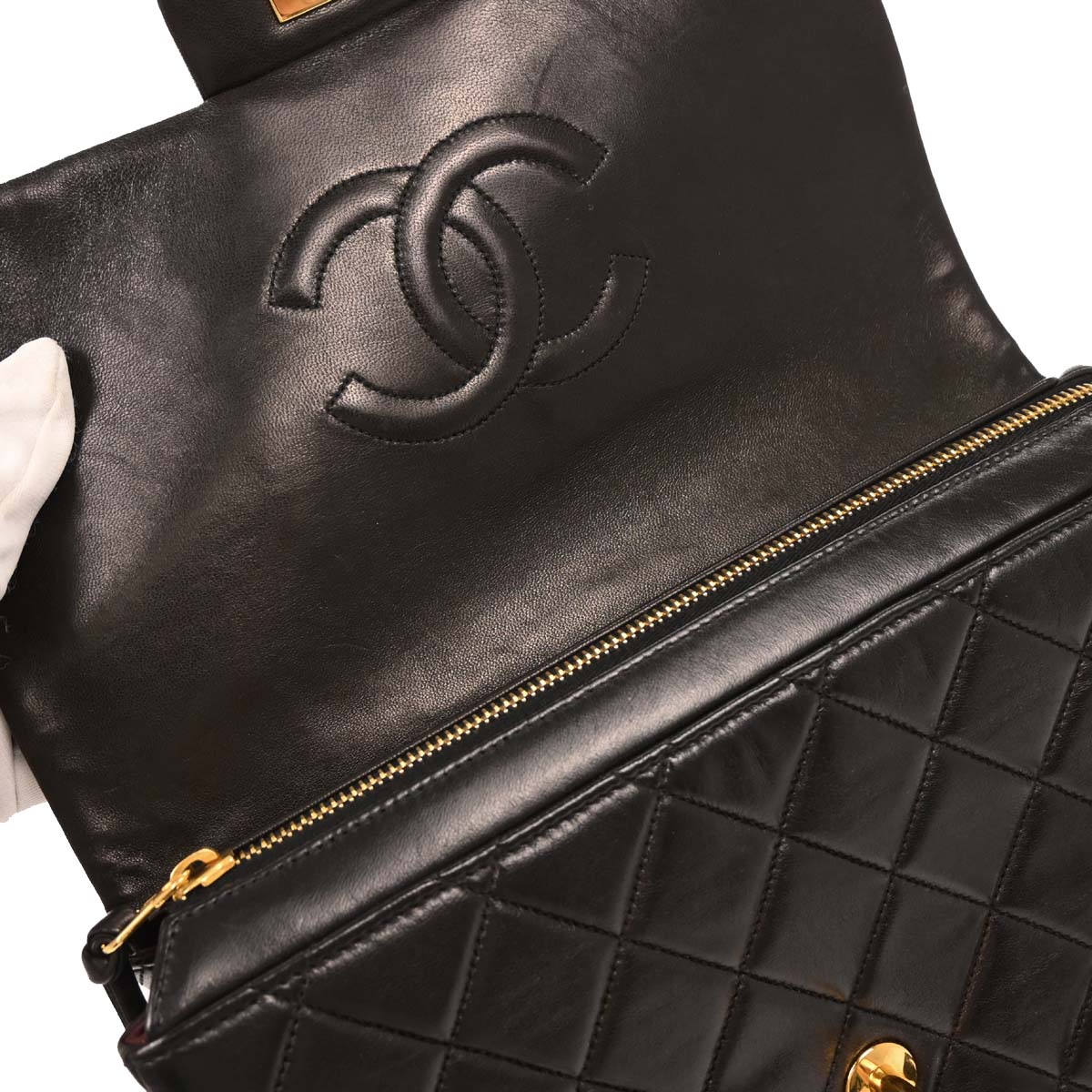 Chanel 1994-1996 Black Lambskin Backpack - Image 6