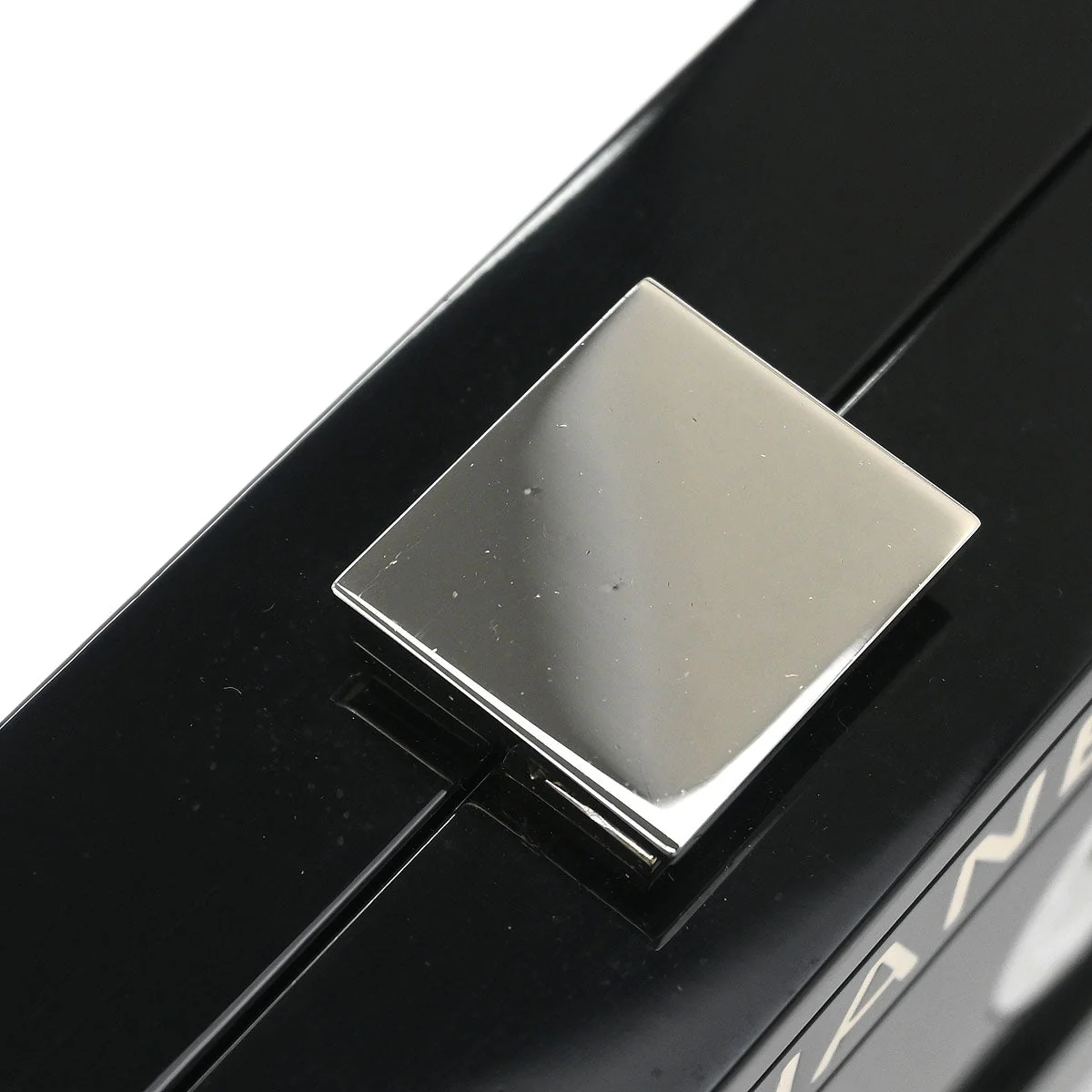 Chanel Black Acrylic Cassette Tape Clutch Bag - Image 6