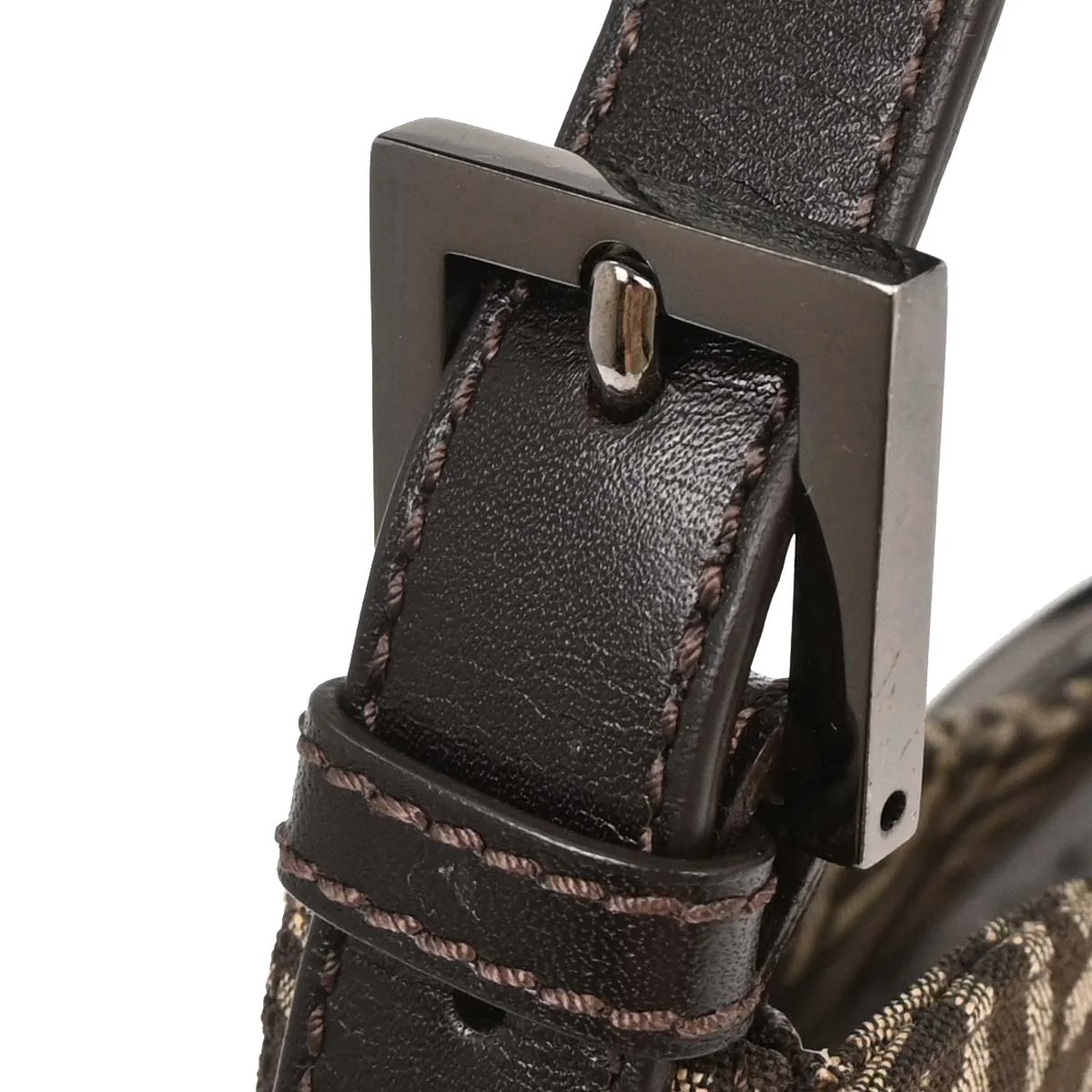 Fendi Brown Zucchino Handbag - Image 4