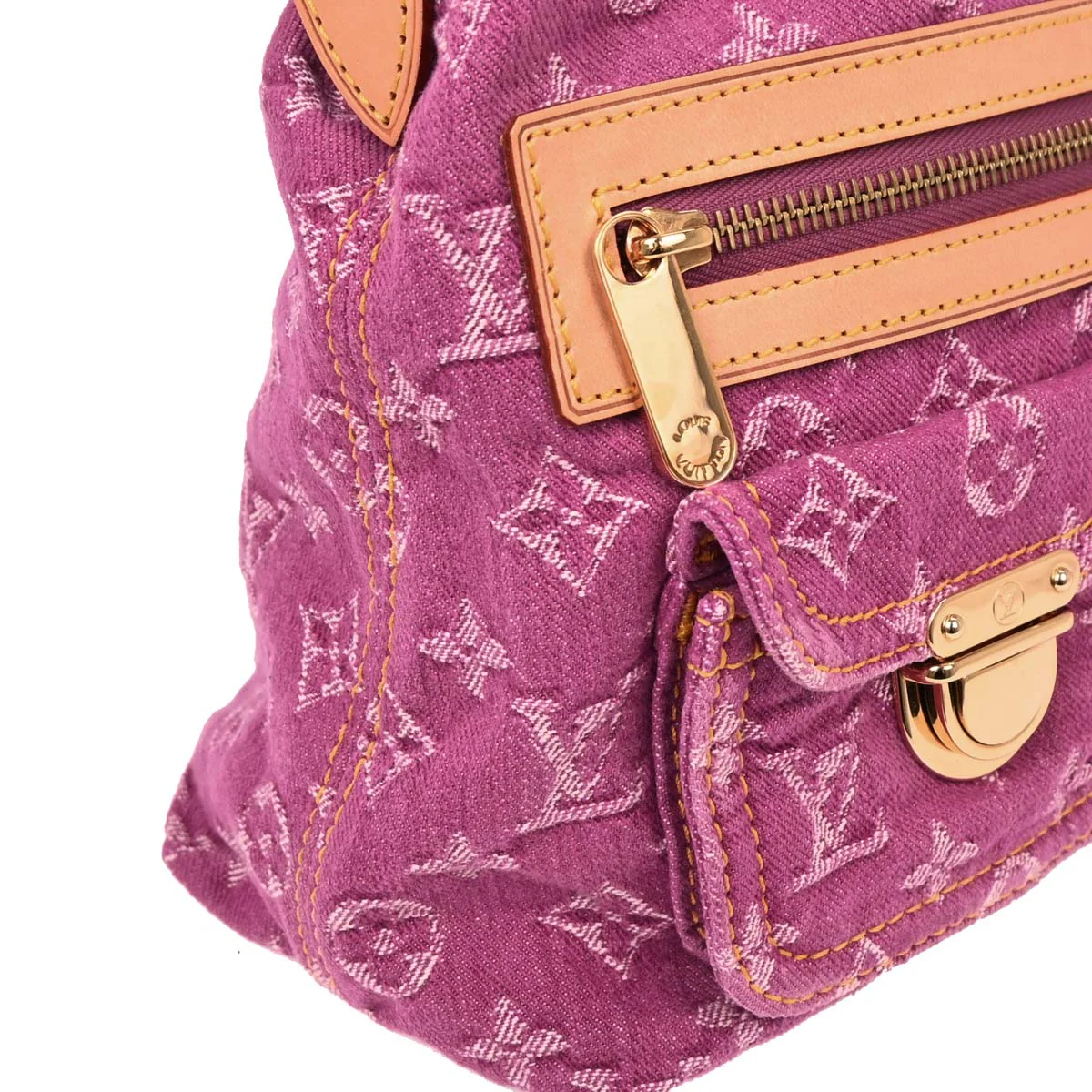Louis Vuitton Pink Monogram Denim Baggy PM Shoulder Bag M95212 - Image 3