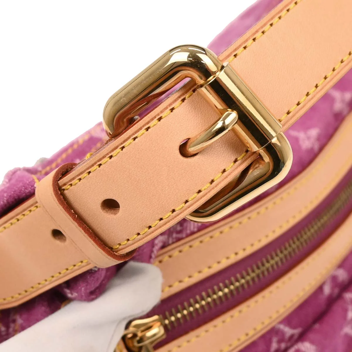 Louis Vuitton Pink Monogram Denim Baggy PM Shoulder Bag M95212 - Image 4