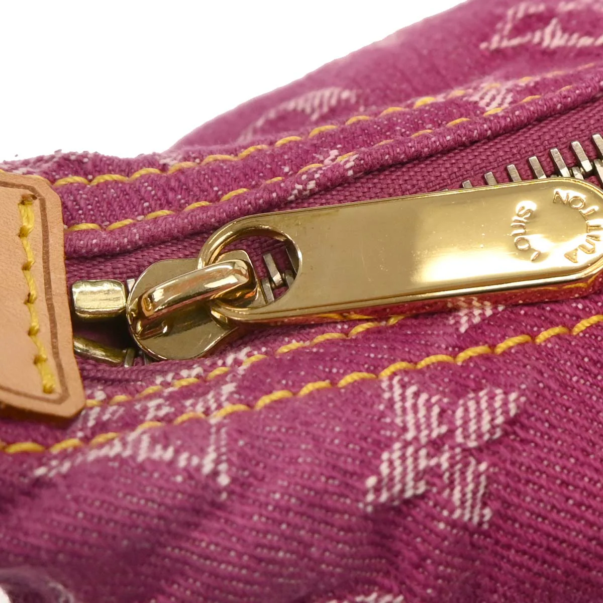 Louis Vuitton Pink Monogram Denim Baggy PM Shoulder Bag M95212 - Image 7