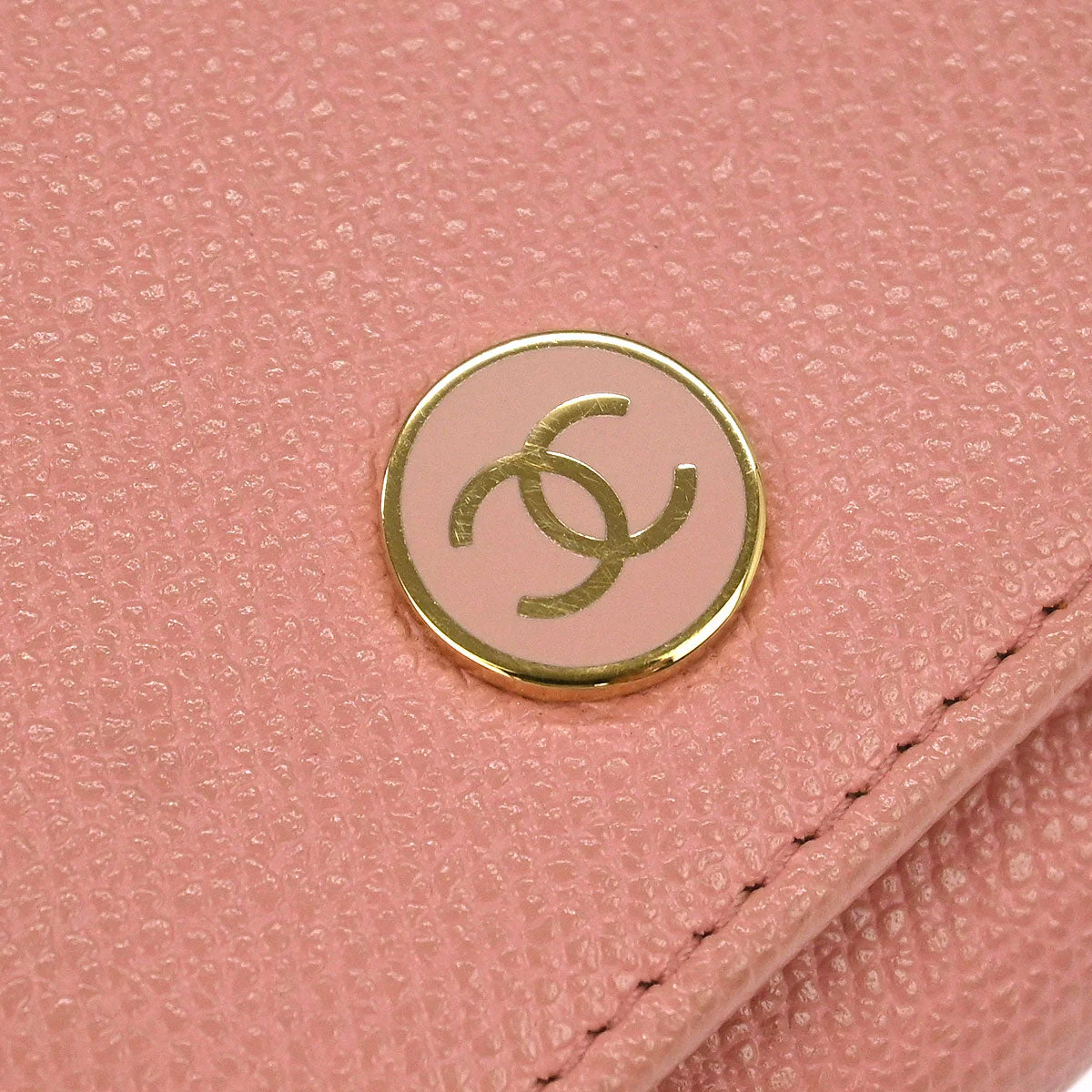 Chanel 2003-2004 Pink Calfskin Key Case Small Good - Image 4