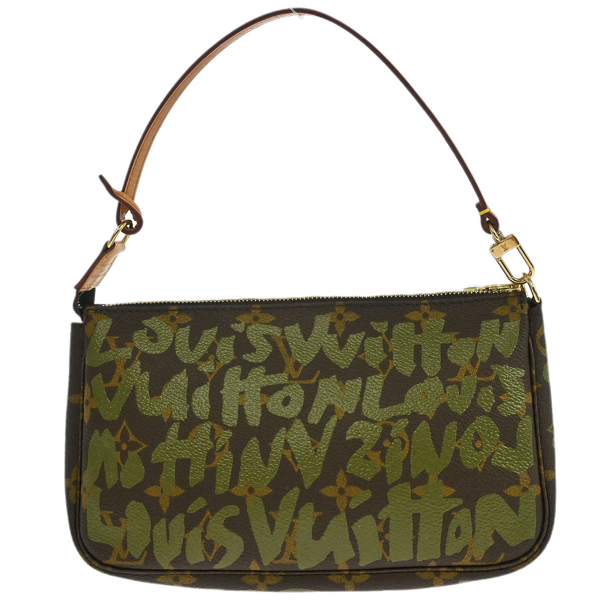 Louis Vuitton khaki Graffiti Pochette Accessoires Handbag M92191 - Image 2