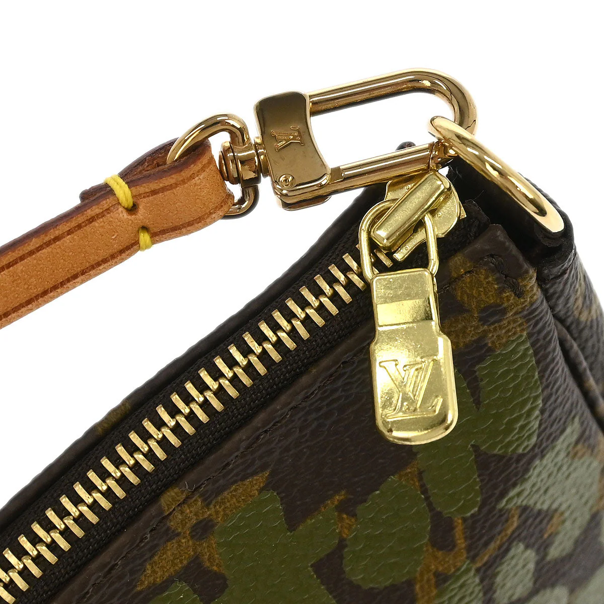Louis Vuitton khaki Graffiti Pochette Accessoires Handbag M92191 - Image 5