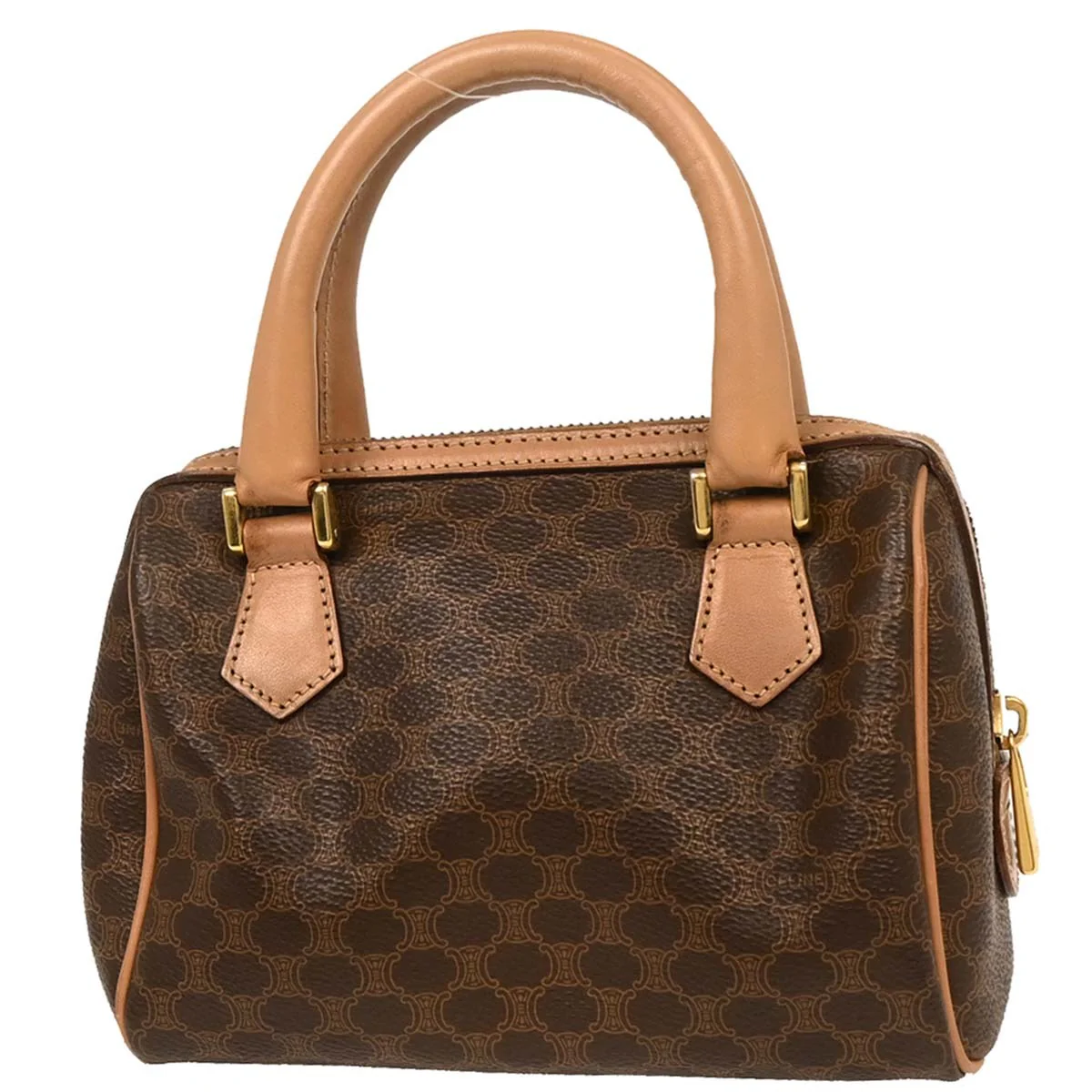 Celine Brown Macadam Handbag - Image 2