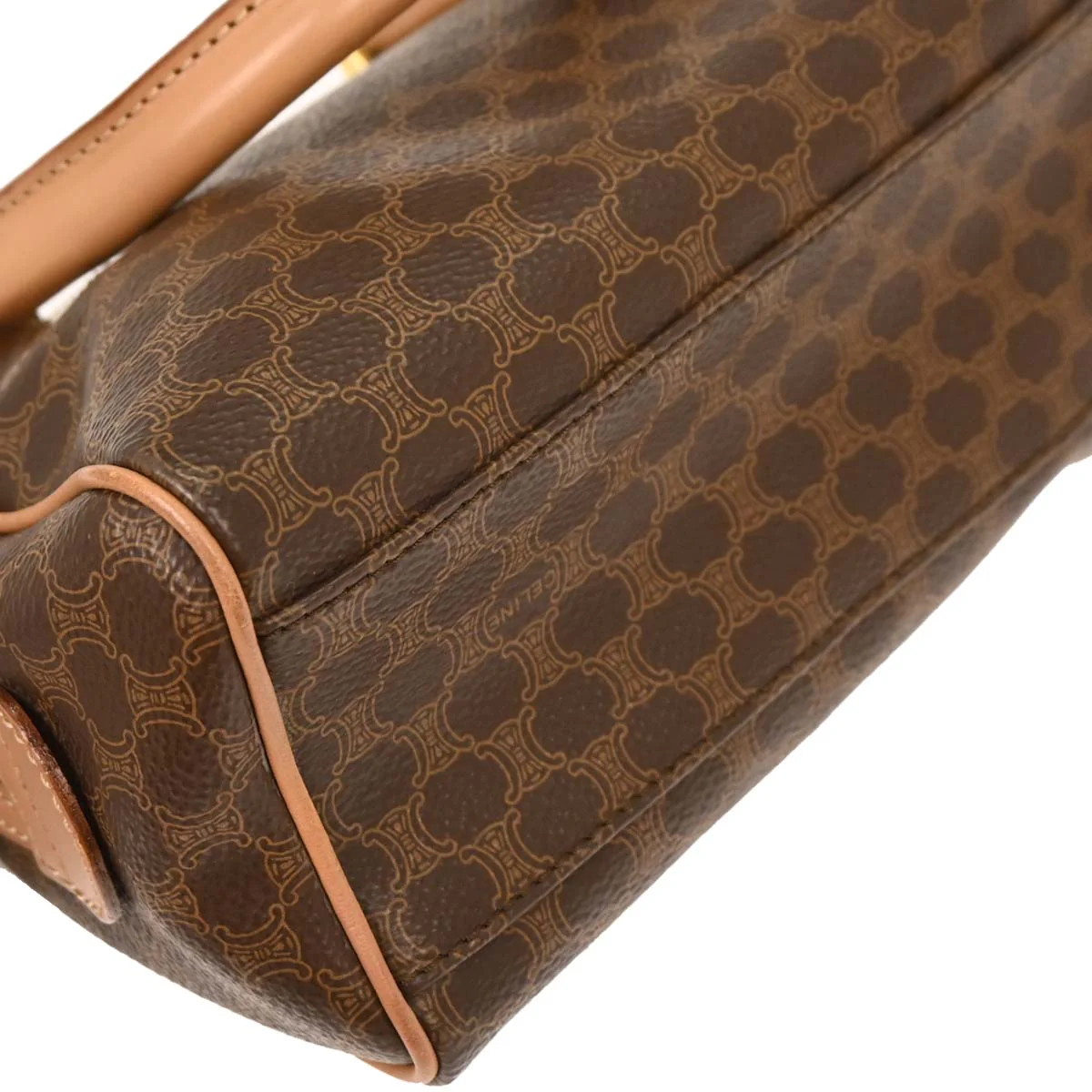 Celine Brown Macadam Handbag - Image 6