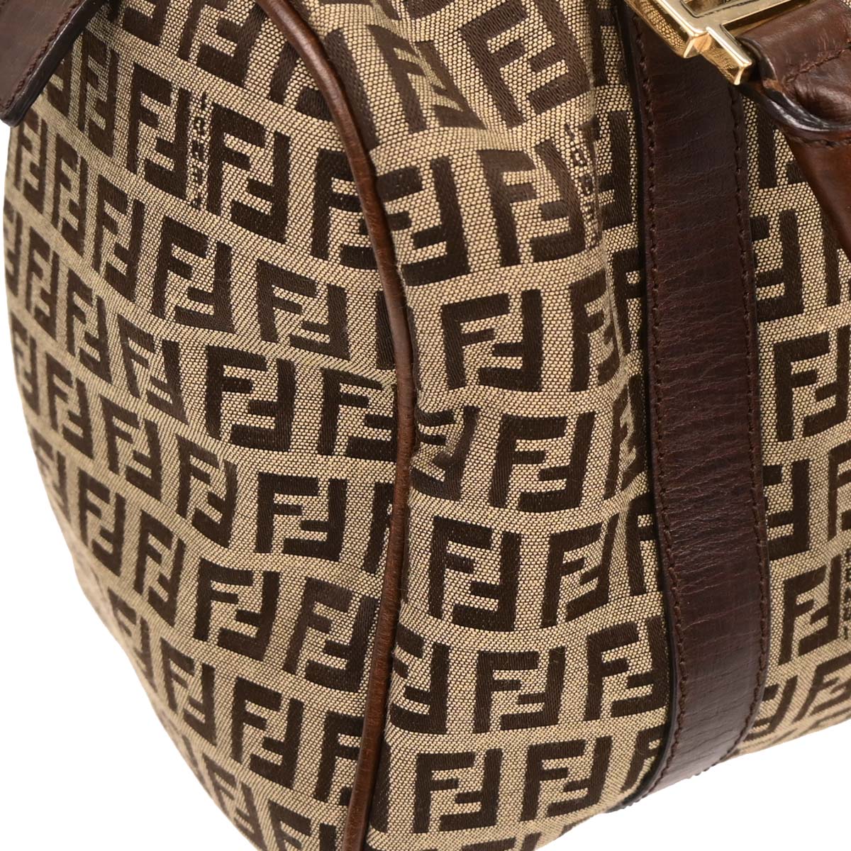 Fendi Brown Zucchino Handbag - Image 3