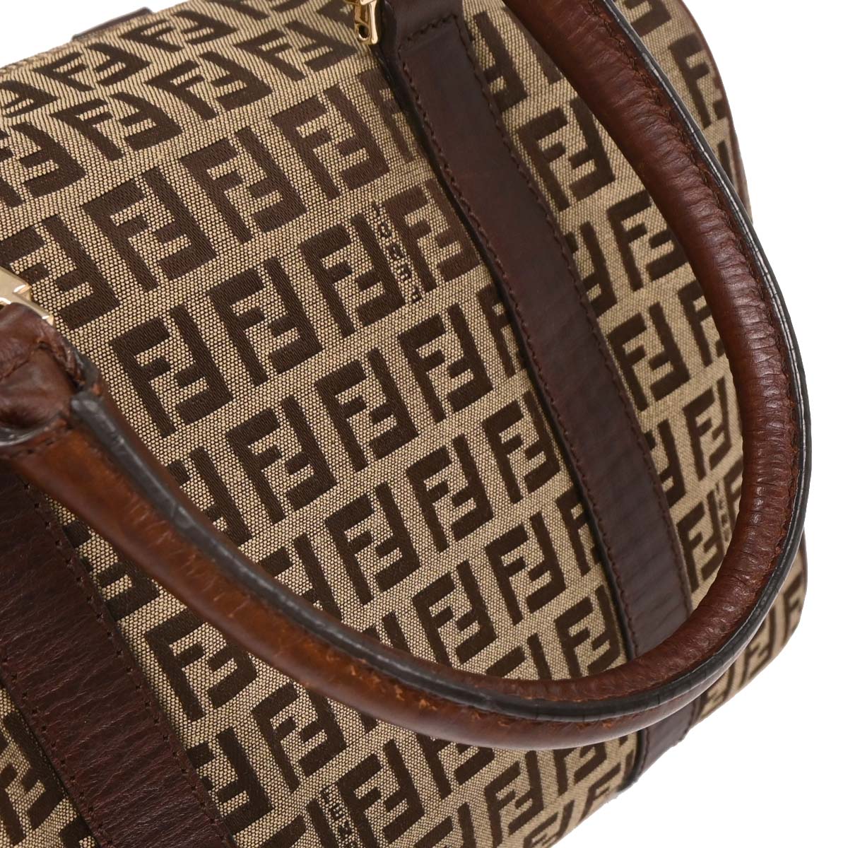 Fendi Brown Zucchino Handbag - Image 4