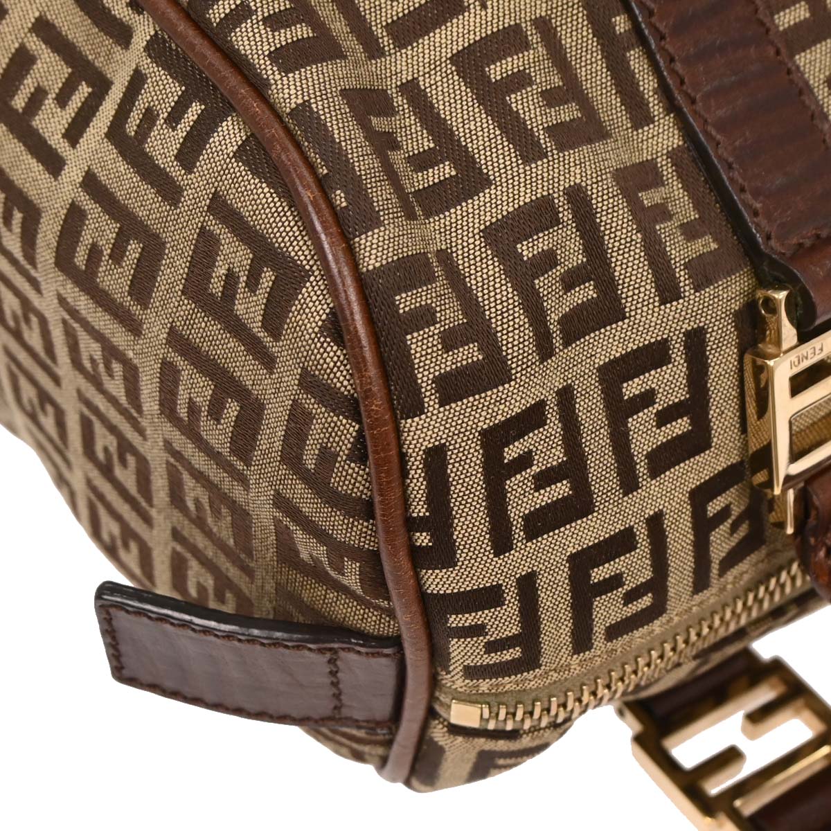 Fendi Brown Zucchino Handbag - Image 6
