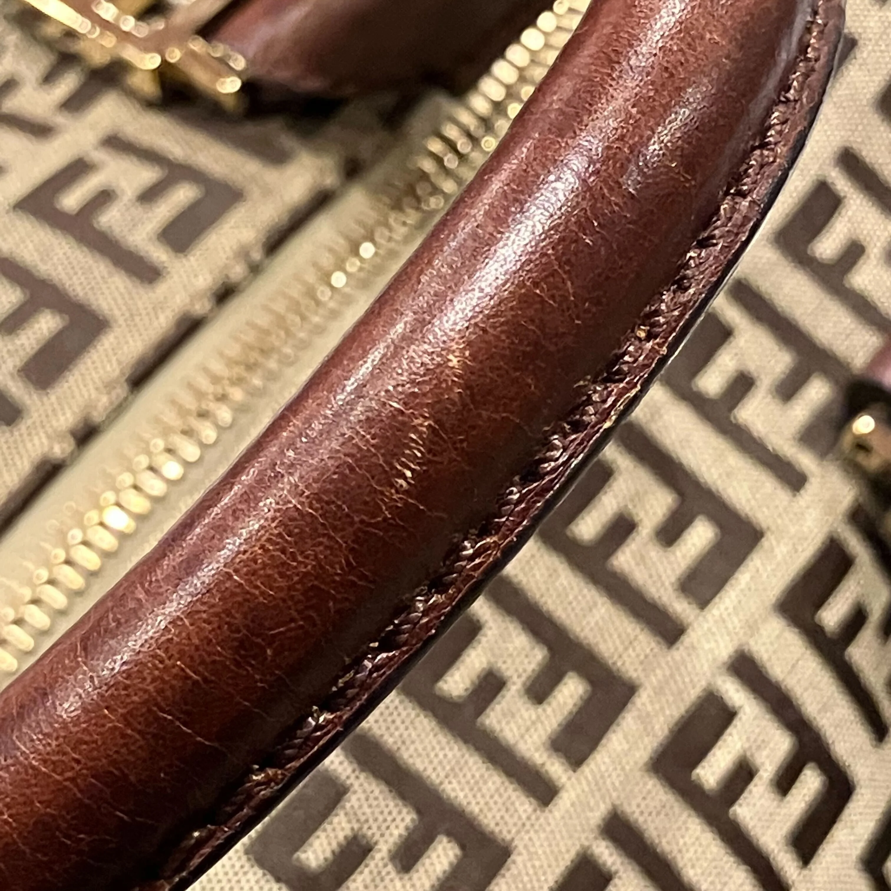 Fendi Brown Zucchino Handbag - Image 7