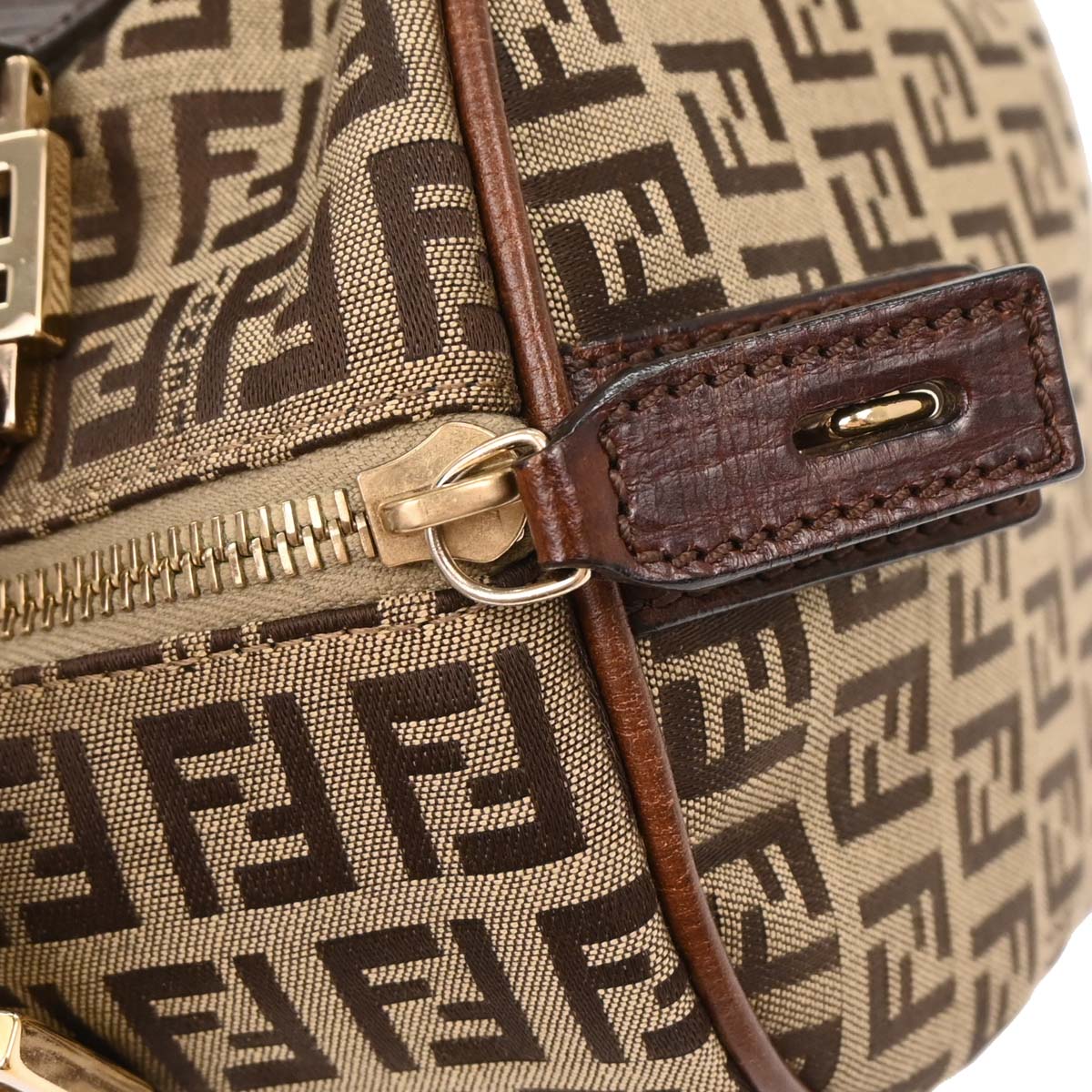 Fendi Brown Zucchino Handbag - Image 8