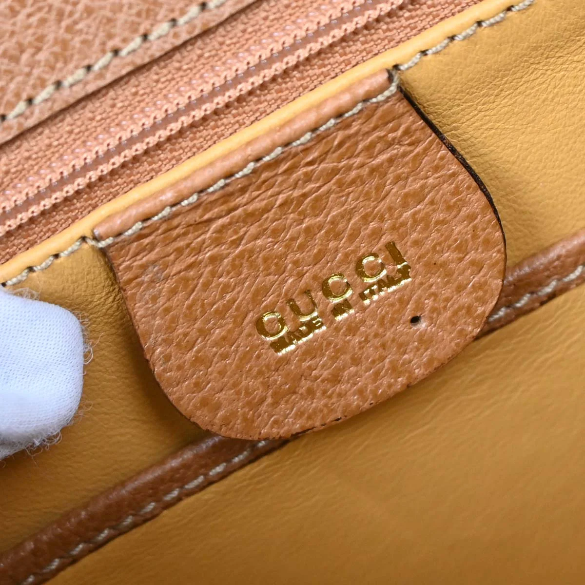 Gucci Brown Pigskin Bamboo 2way Shoulder Handbag - Image 8