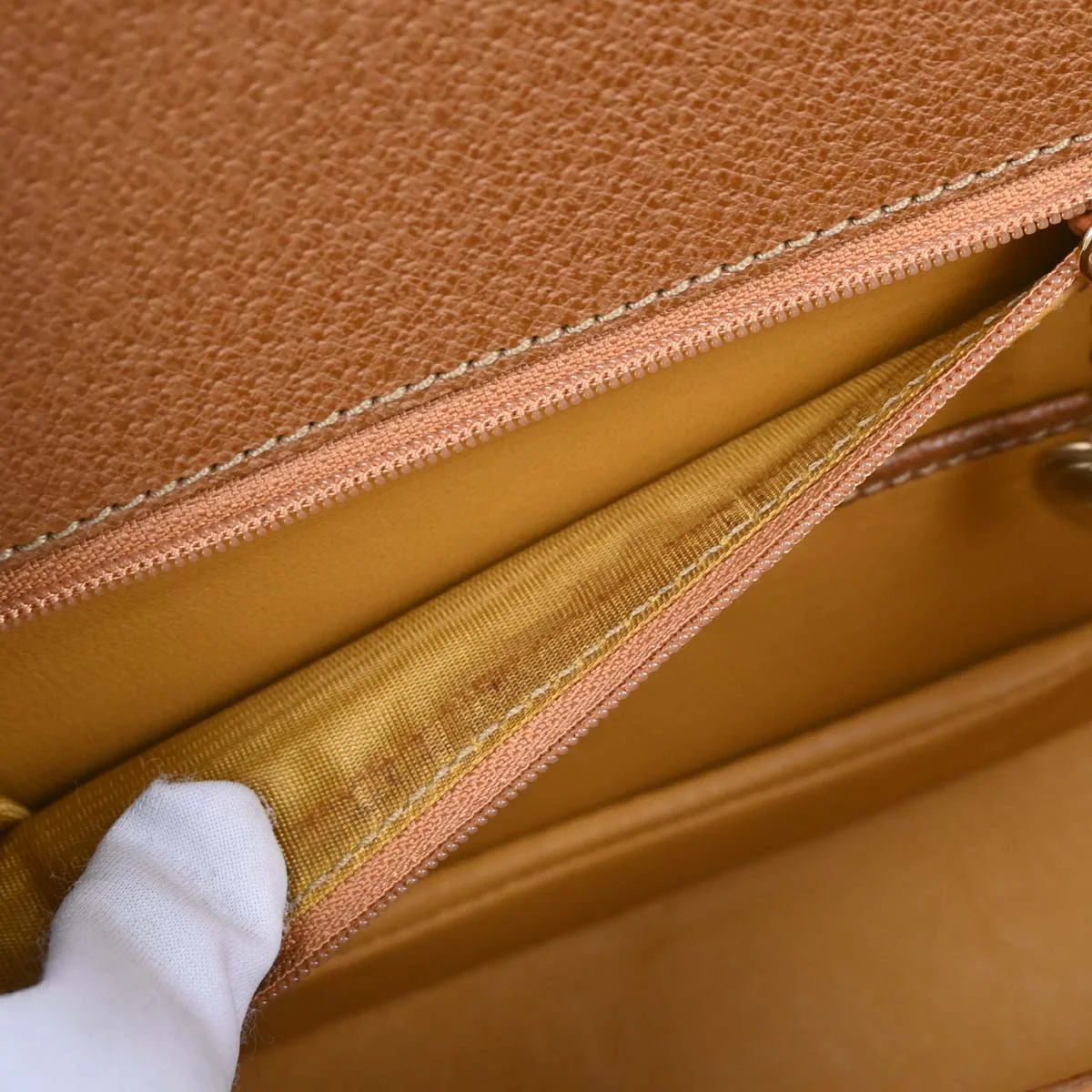 Gucci Brown Pigskin Bamboo 2way Shoulder Handbag - Image 9
