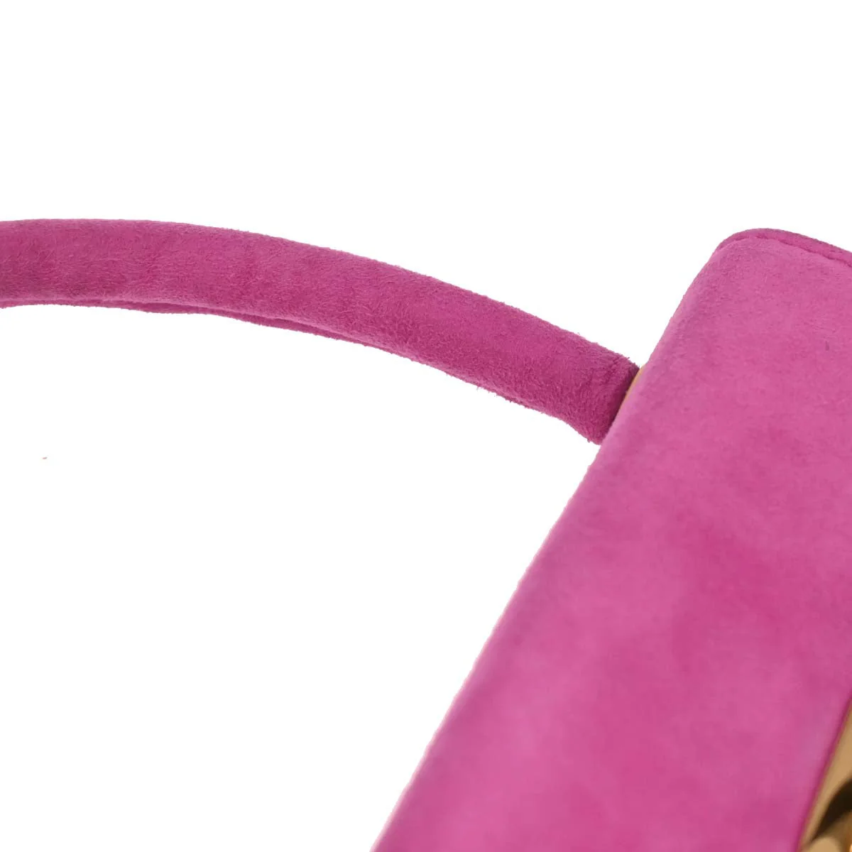 Chanel 1991-1994 Pink Suede Mademoiselle Top Handle Handbag - Image 5