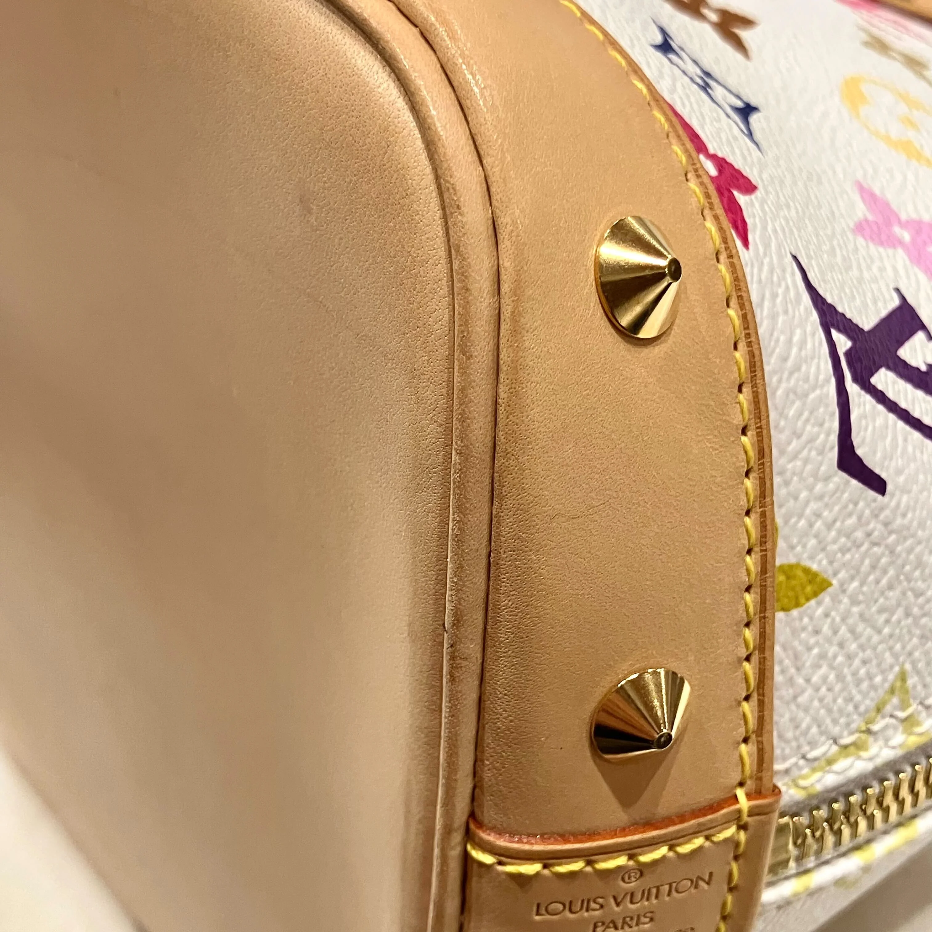 Louis Vuitton White Monogram Multicolor Alma Handbag M92647 - Image 14