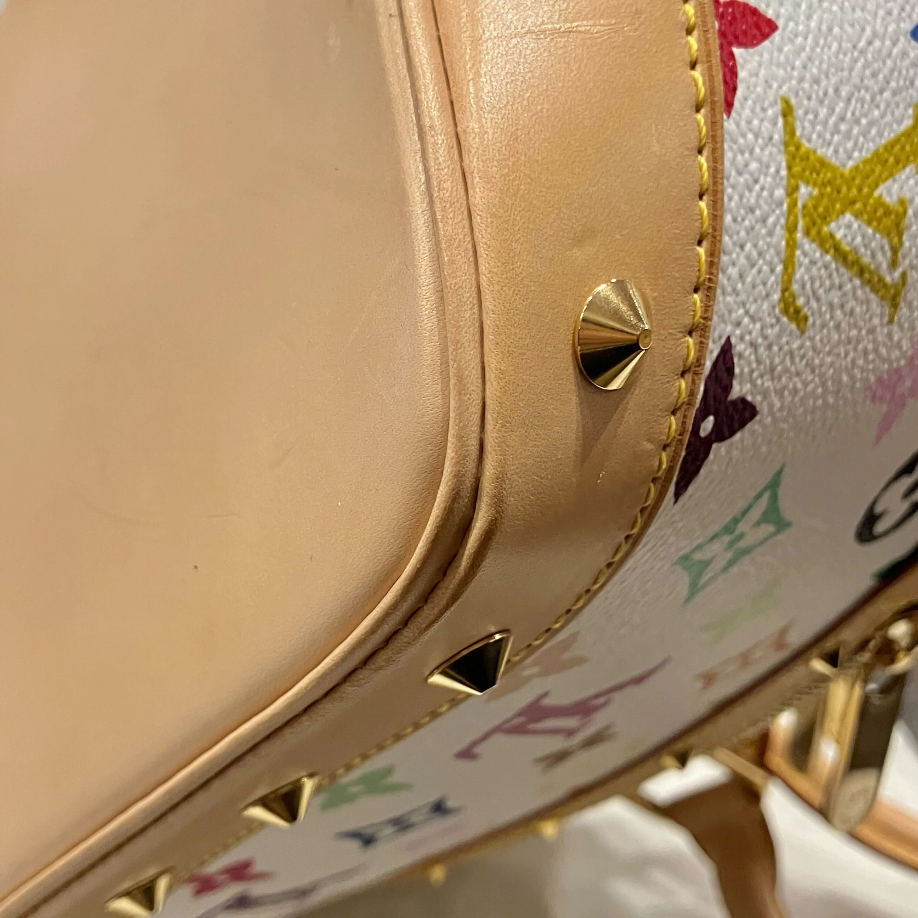 Louis Vuitton White Monogram Multicolor Alma Handbag M92647 - Image 15