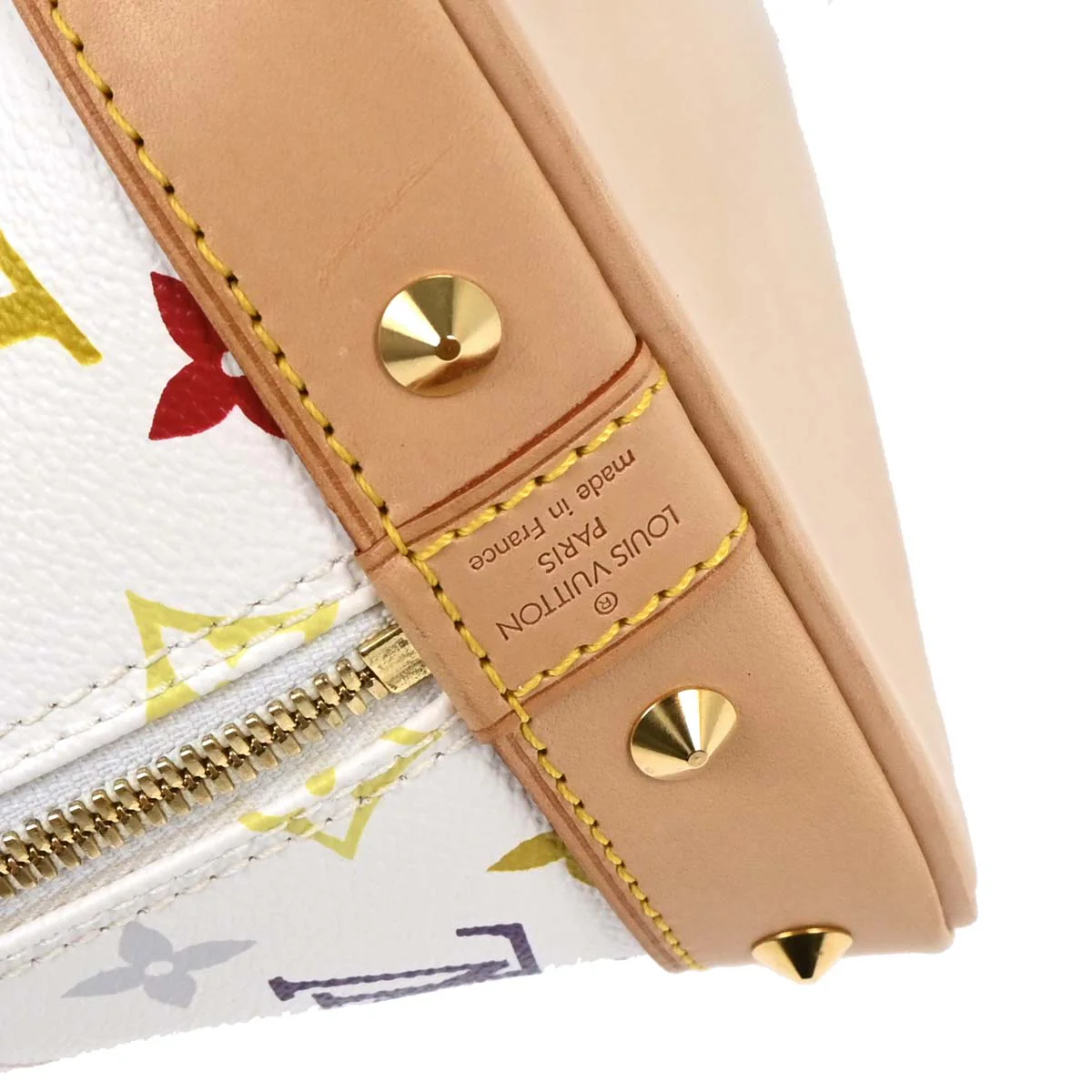 Louis Vuitton White Monogram Multicolor Alma Handbag M92647 - Image 4