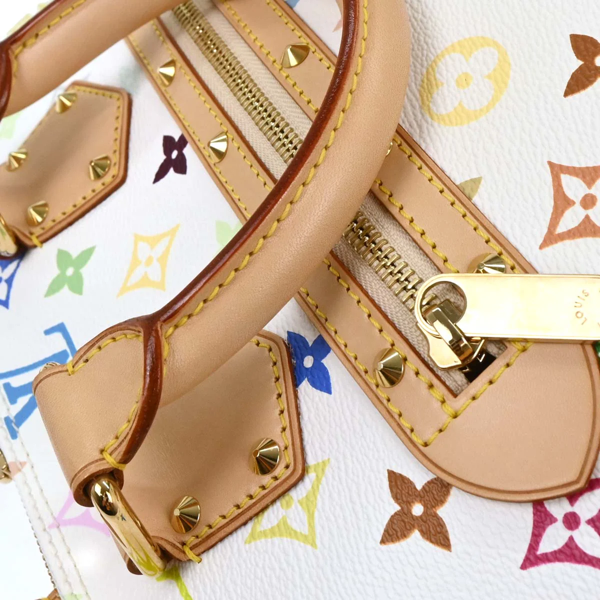 Louis Vuitton White Monogram Multicolor Alma Handbag M92647 - Image 5