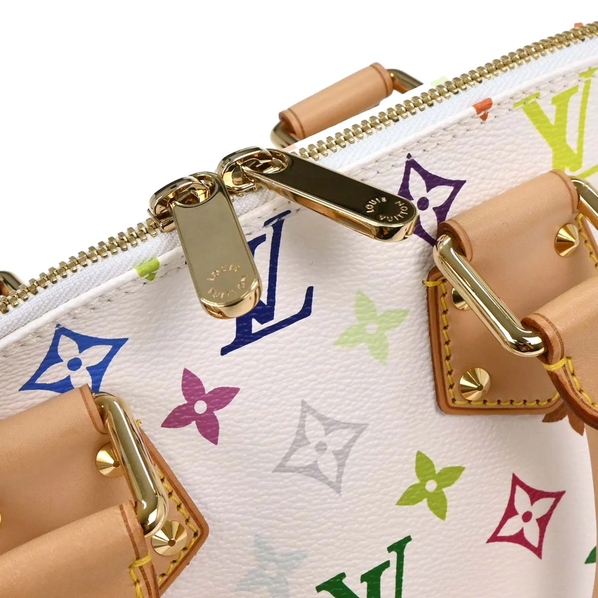 Louis Vuitton White Monogram Multicolor Alma Handbag M92647 - Image 6